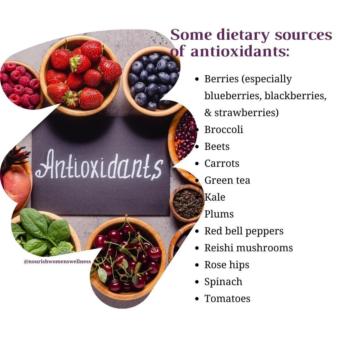 Here are some food ideas to add to your daily or weekly diet to get more antioxidants into your body!

Antioxidants are the pivotal compounds responsible for neutralizing free radicals in our bodies. Free radicals, when left unchecked, have been link