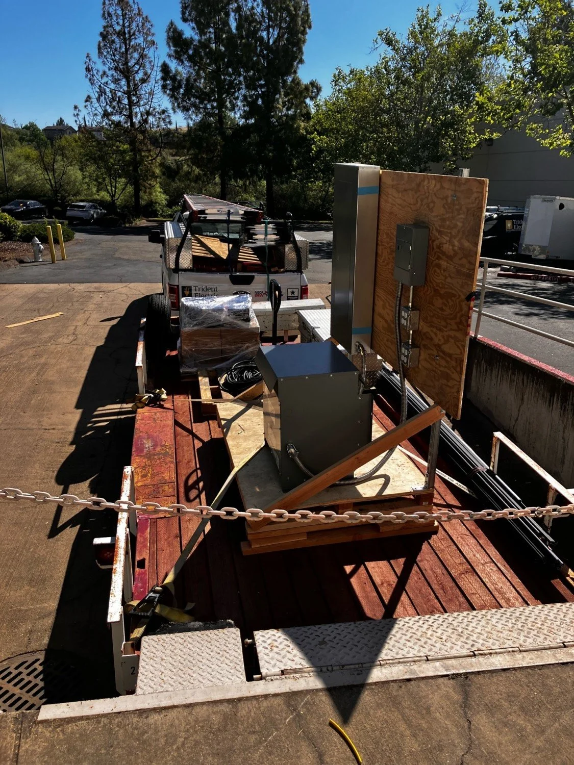 Electrical equipment and rooftop infrastructure for retail tenant improvement project