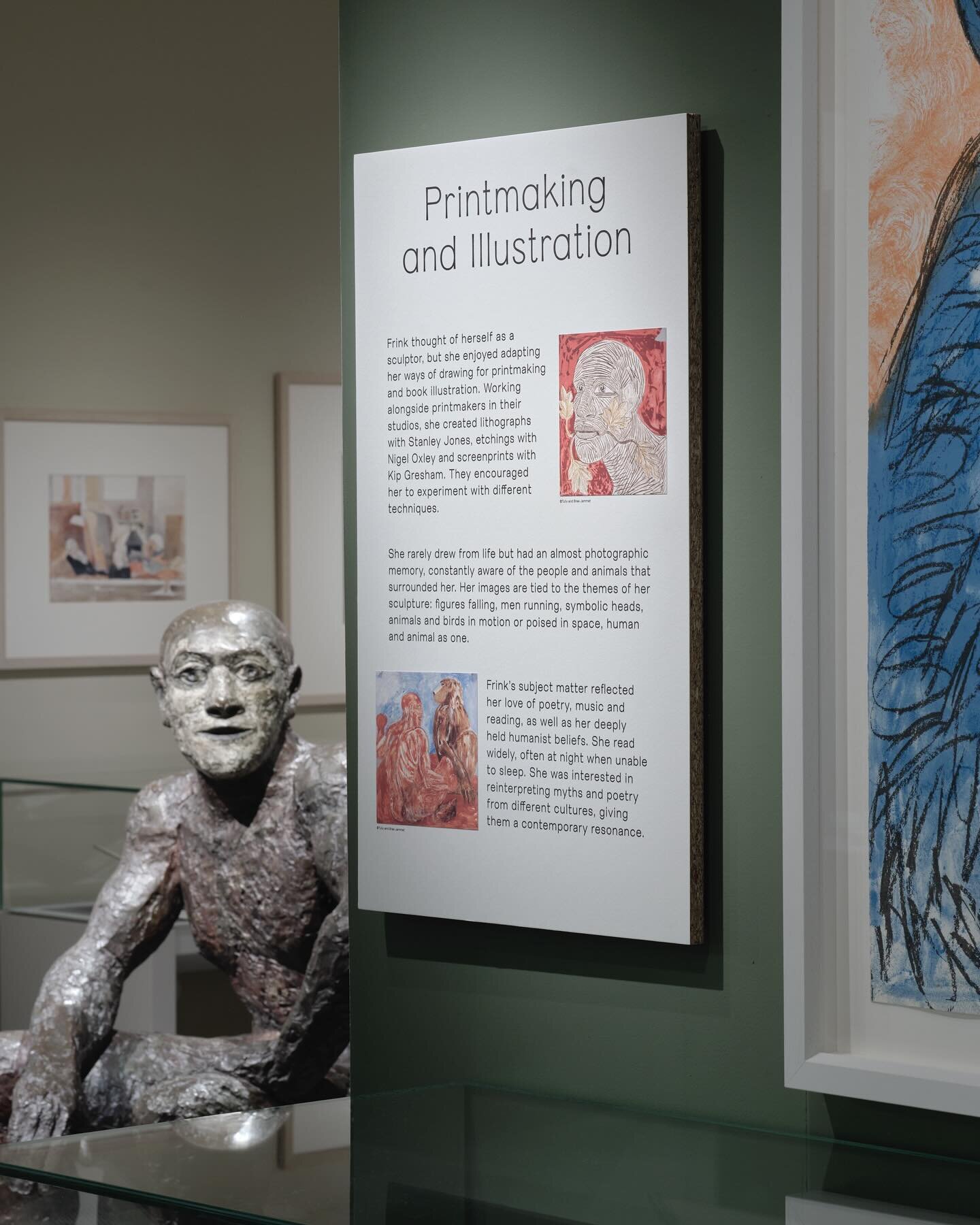Elisabeth Frink, Drawn to Nature at the Dorset museum and art gallery exhibition design with @dontwillkit  on graphics and fabricated by @madebyjonlloyd 

Paint kindly supplied by @edwardbulmerpaint 

📸 Thomas Adank 

&copy;The Elisabeth Frink Estat