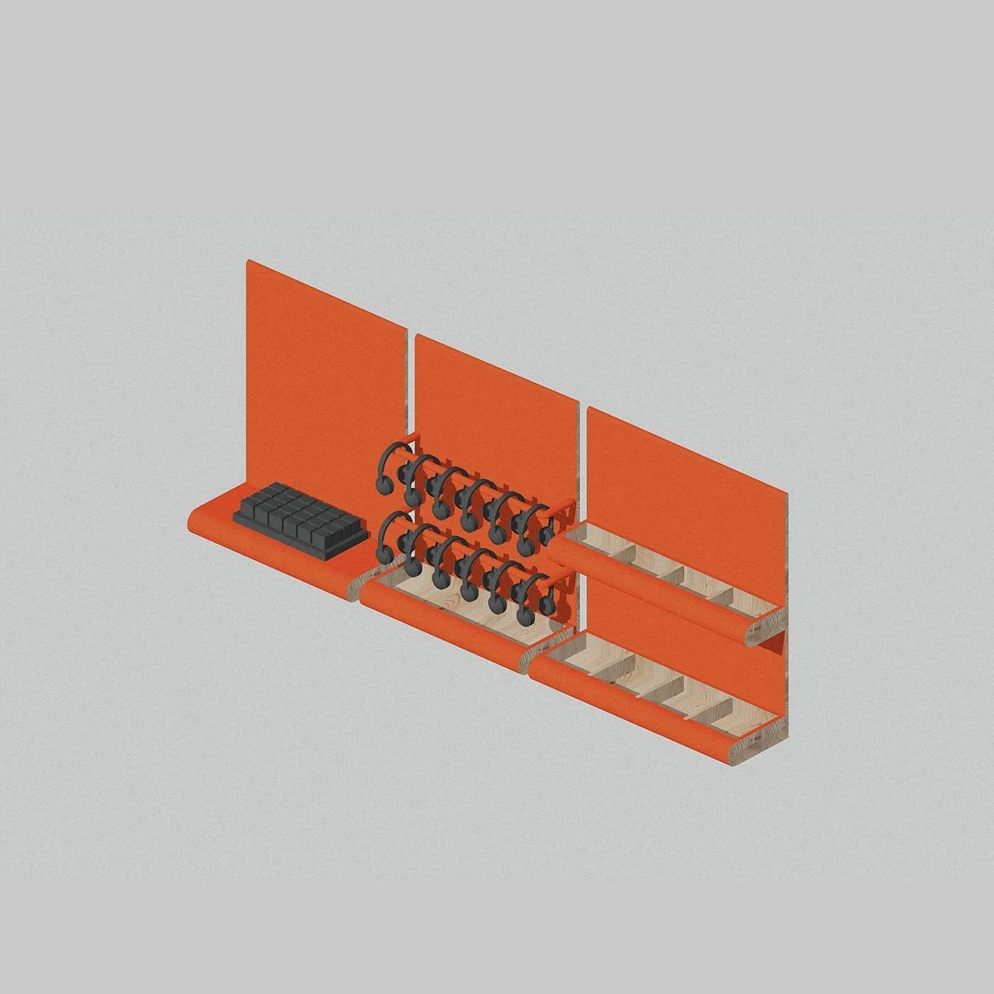A series of access furniture elements for @wellcomecollection and @wilshermills working with @martimcgrath and @madebyjonlloyd