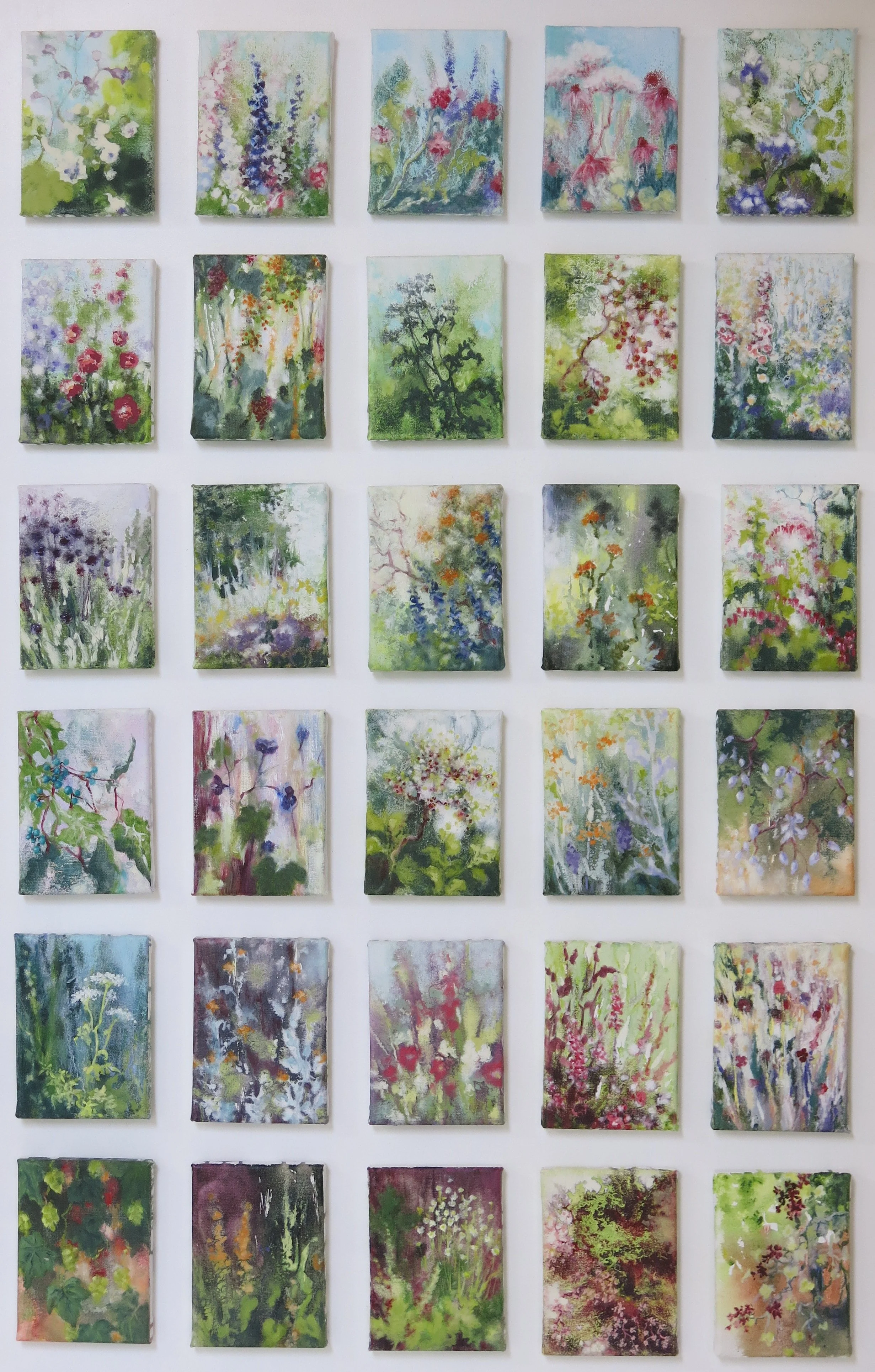 My garden of dreams 30 stuks -18x13- olieverf op linnen