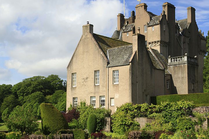 The magnificent 16th-century Crathes Castle and its famous walled gardens on our Royal Deeside tour.