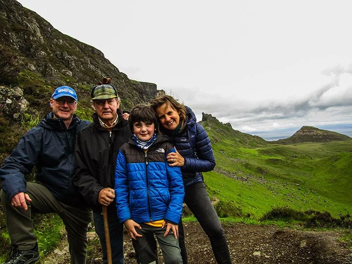 Nicola Fraser, an expert local tour guide in Aberdeen, spending time with her family in the Scottish Highlands.
