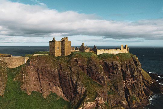 Dunnottar Castle Ruins on the Scottish Coast