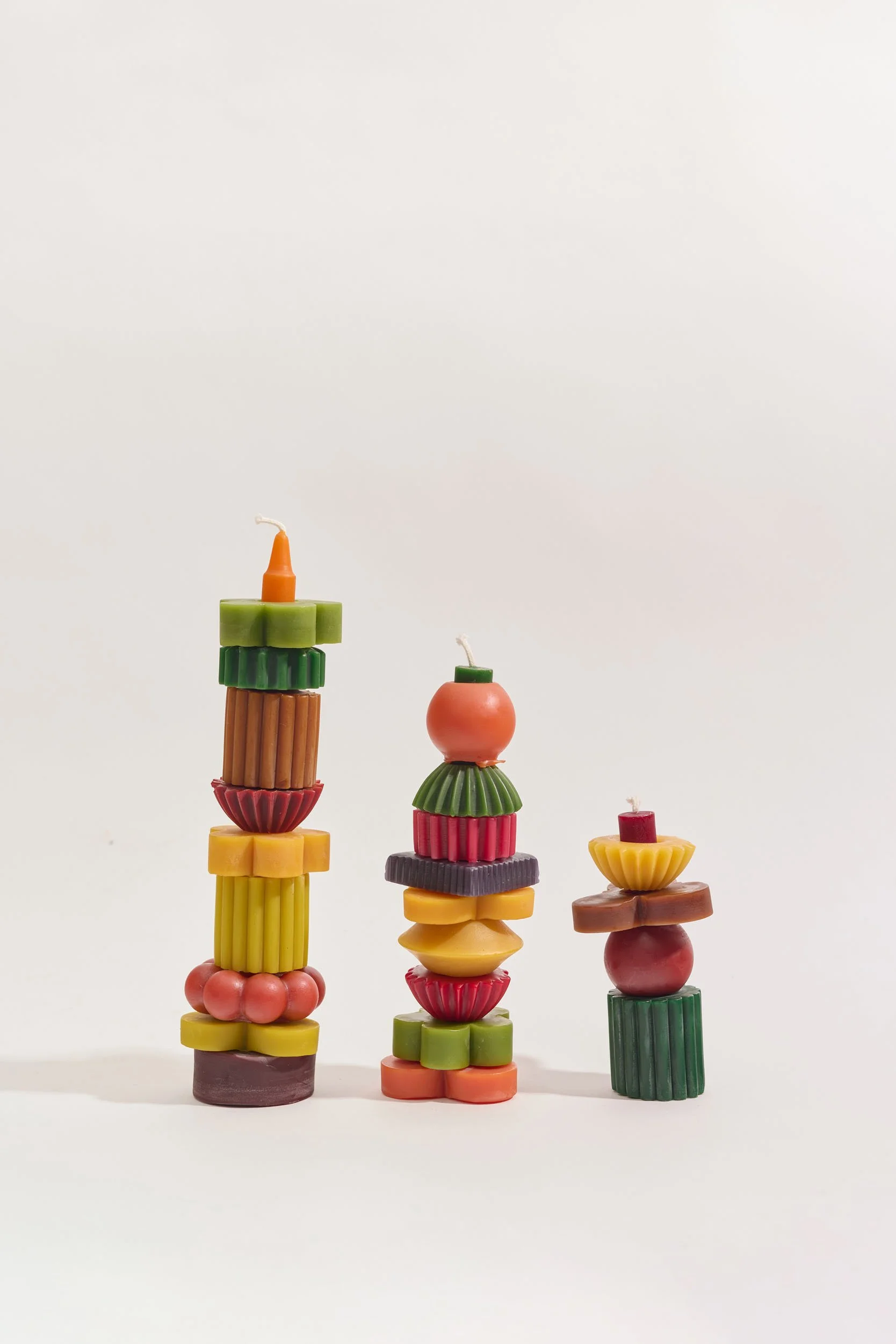Stacking Candles, Beeswax, made in NZ