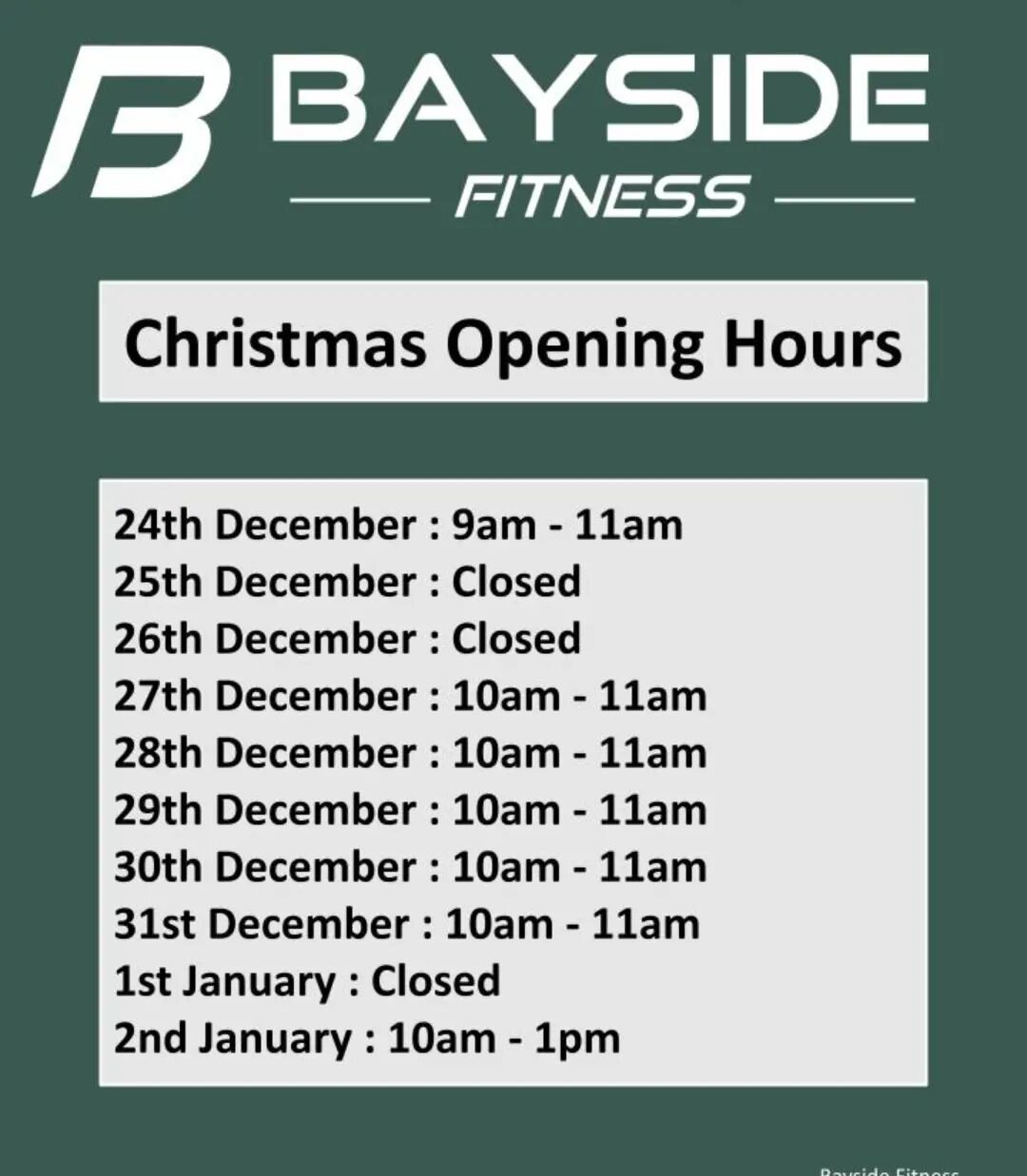 Christmas Opening Hours 🌲
Check your schedule to book into classes 🖤