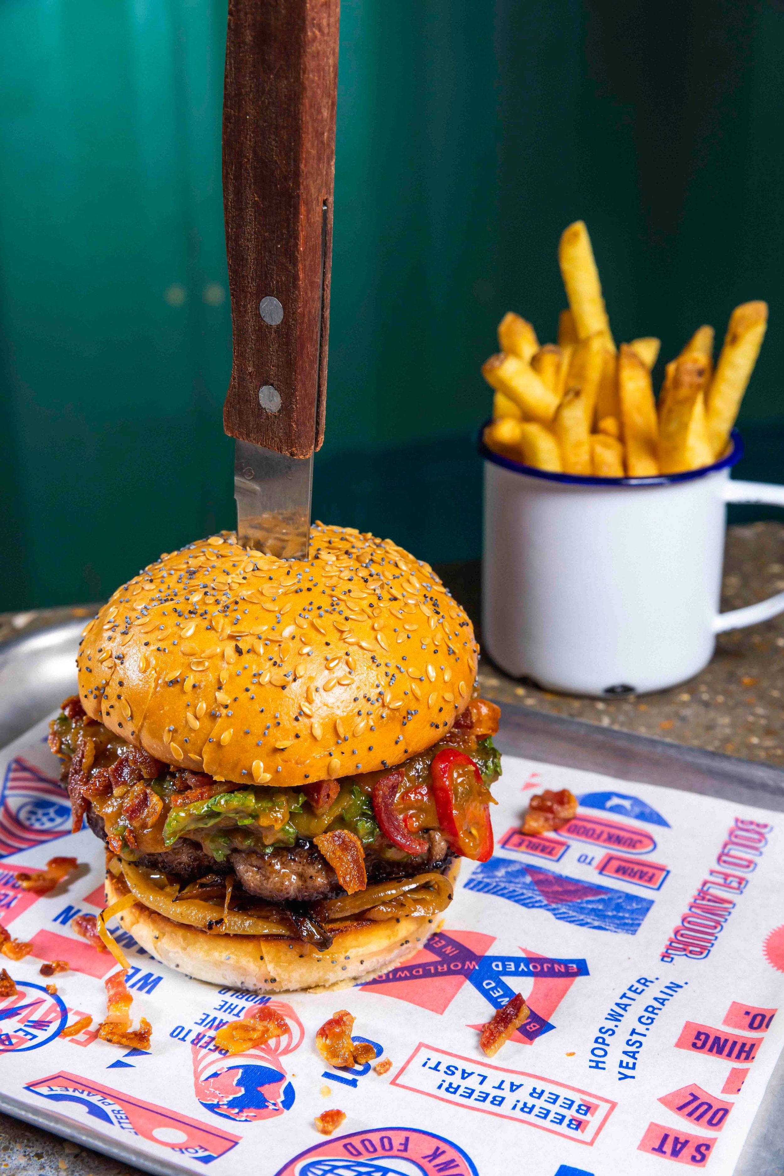 APRIL SPECIAL EFP burger — BREWDOG