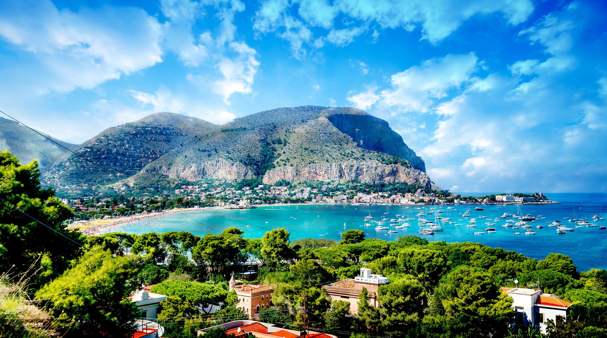 View of Mondello - Sicily Island - Italy