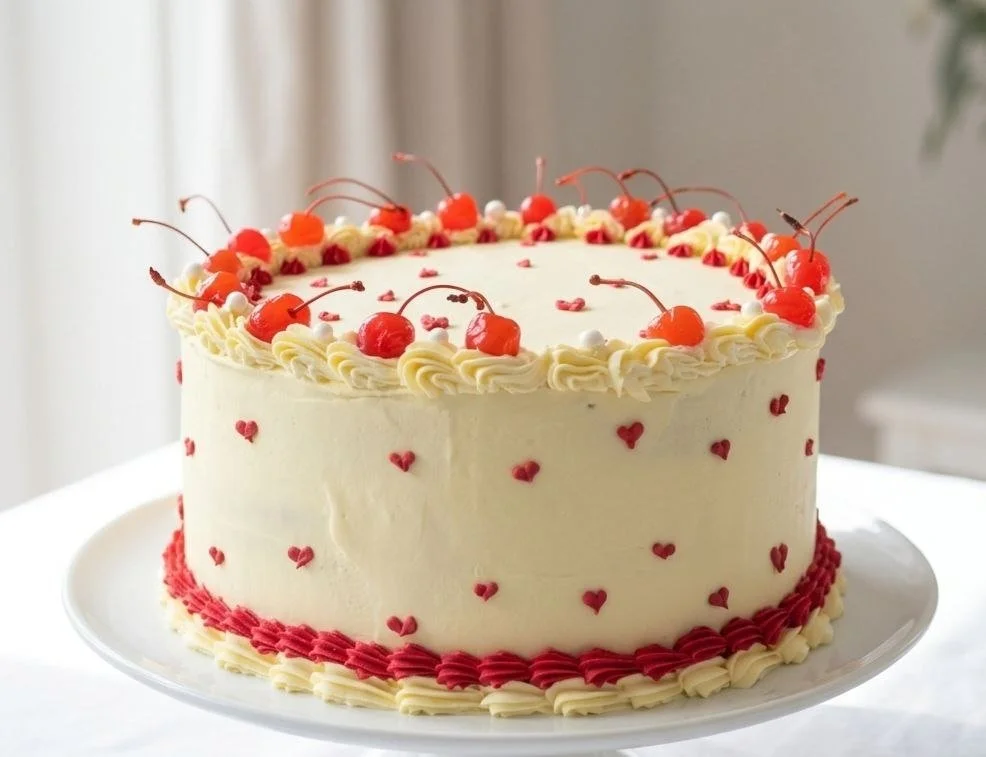 Black Forest gateau with cream cheese frosting
