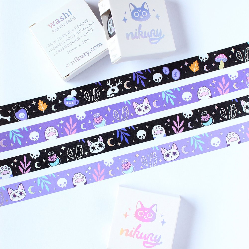 Witchy Holo Washi Tapes | 4 Different — Nikury