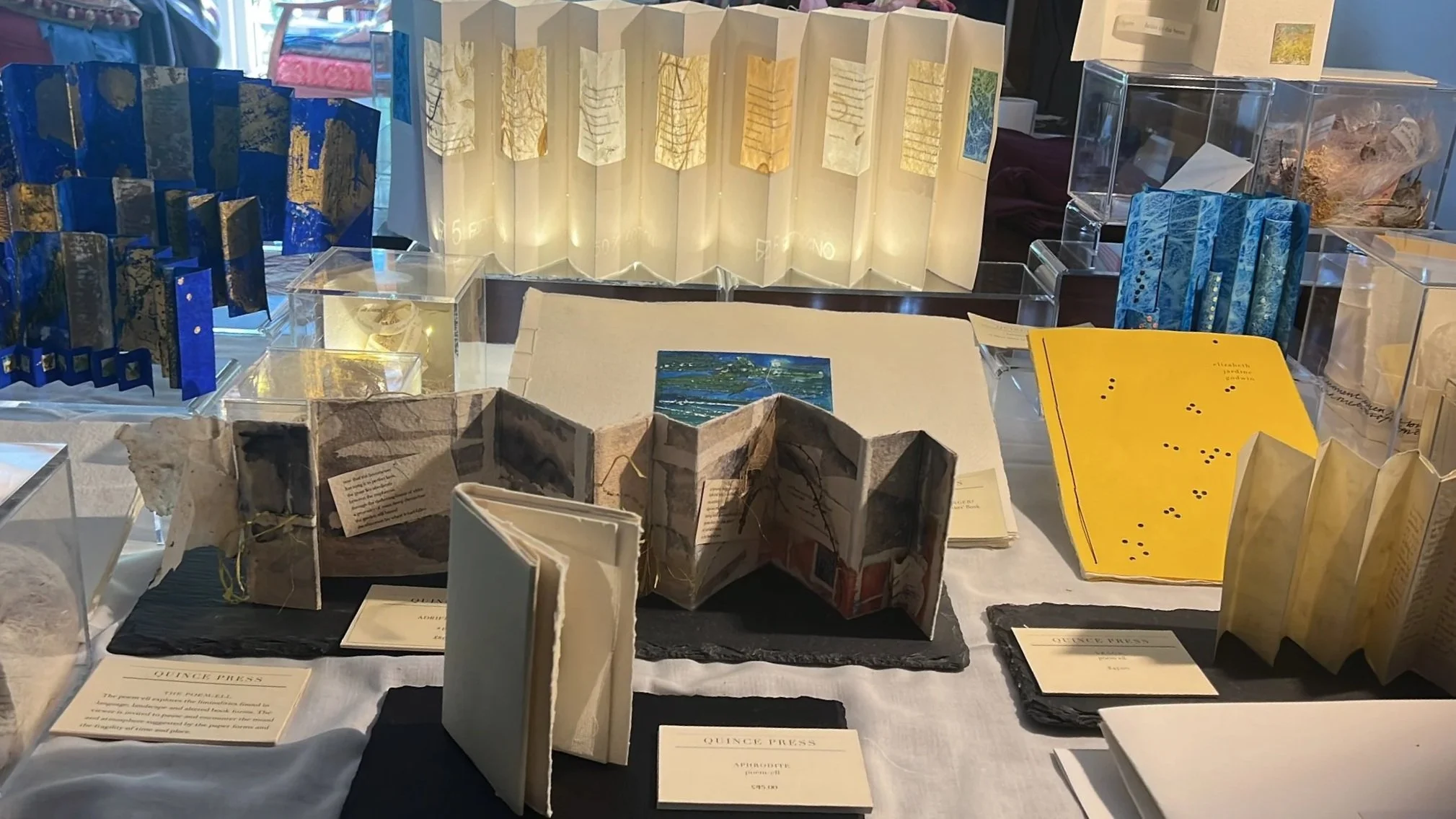 Quince Press, Artists'Books, Short Stories and poem-ells
