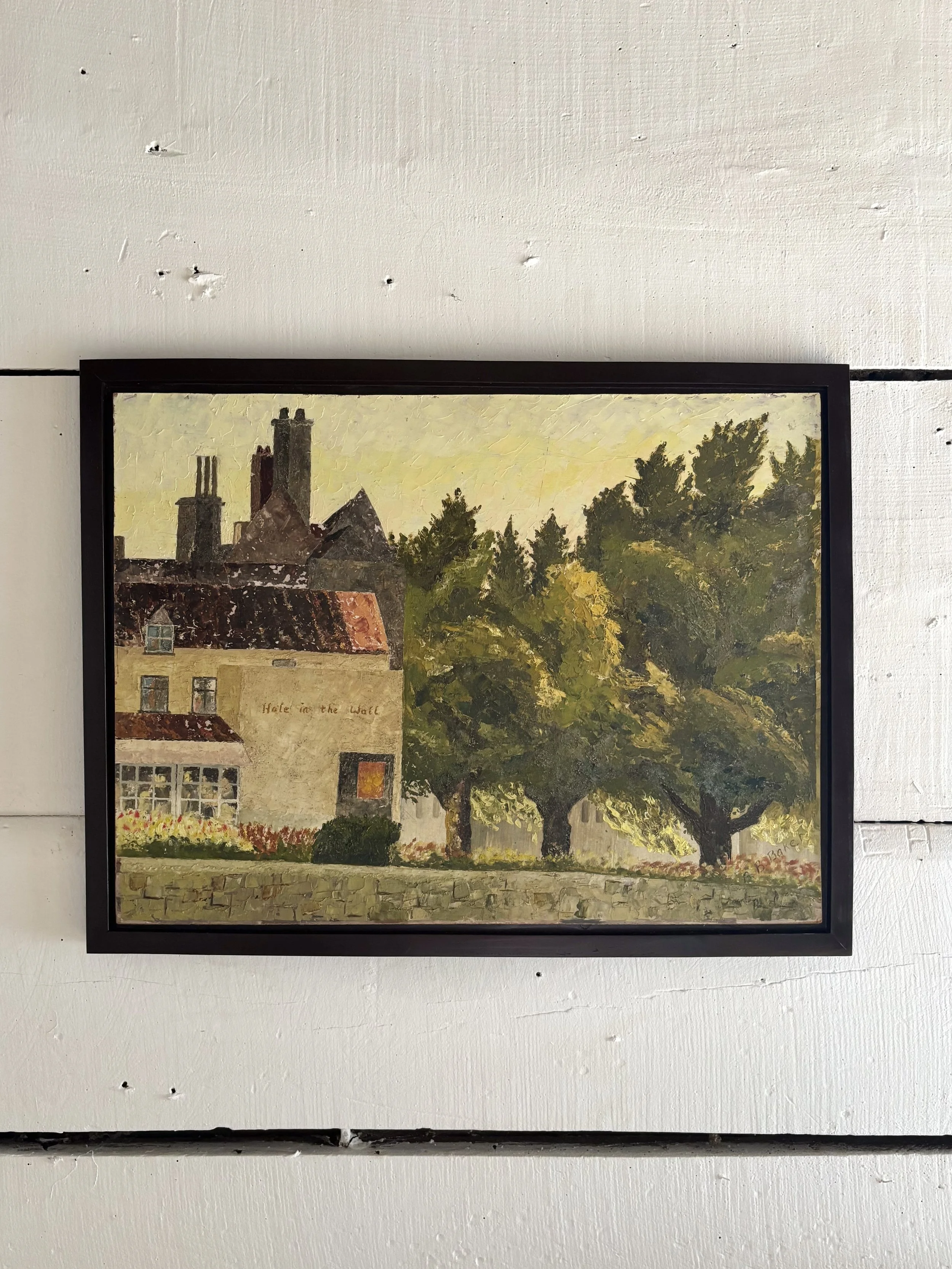 'Hole In The Wall' - Vintage Oil On Board