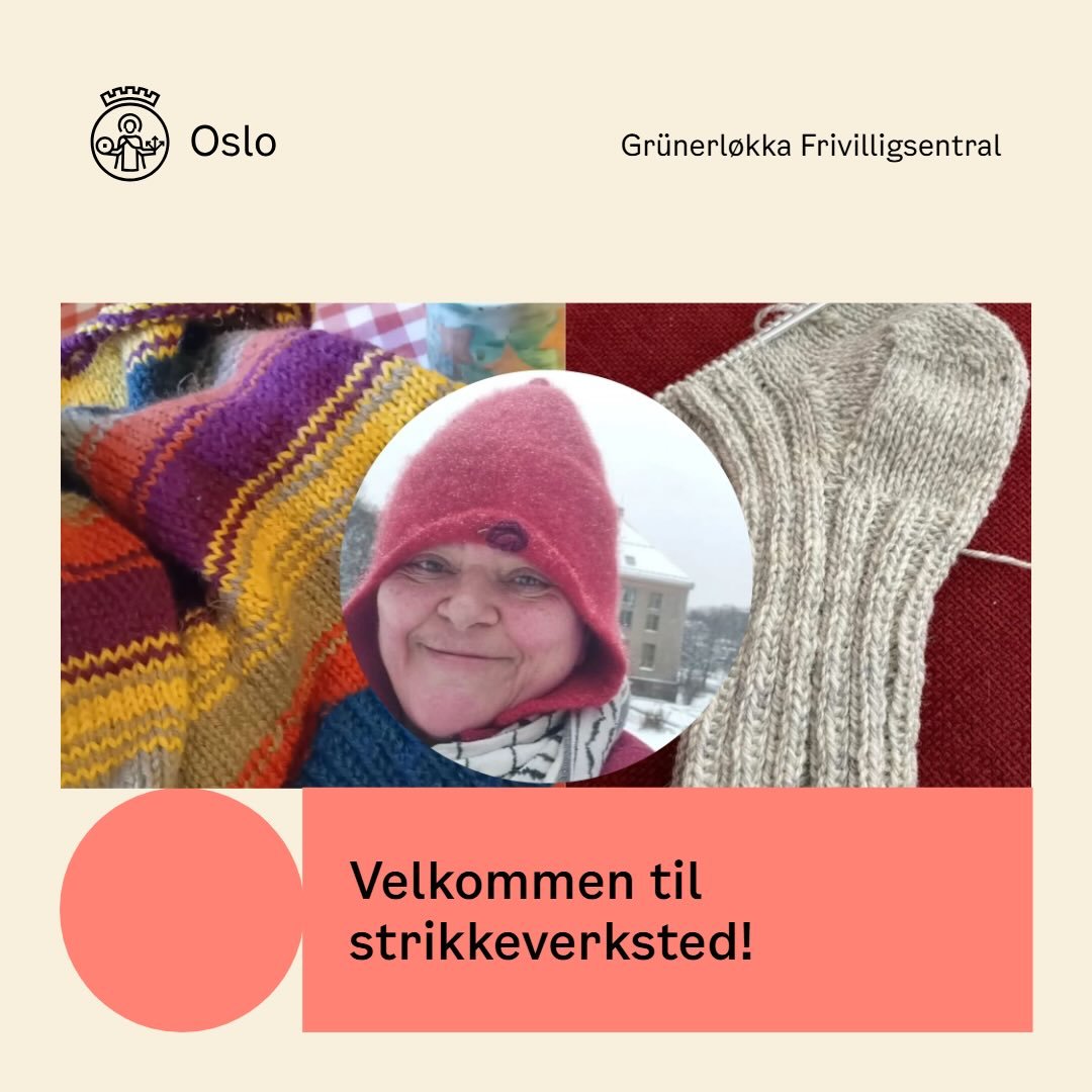 Velkommen til strikkeverksted for nybegynnere! 🧶

Dette er et tilbud til dere som er helt nybegynnere eller kan litt h&aring;ndstrikk. Fredag 30. januar kl.13.00 starter v&aring;r flotte frivillig Marit opp kurs i enkelt strikk. Hun &oslash;nsker &a