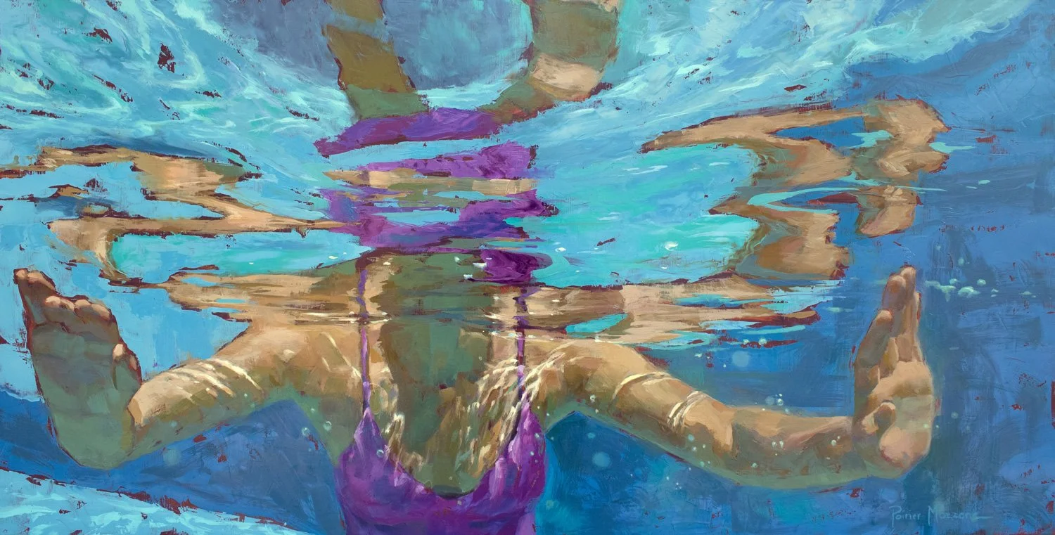New Wave, Oil on cradled panel, 20" x 40", Private collection