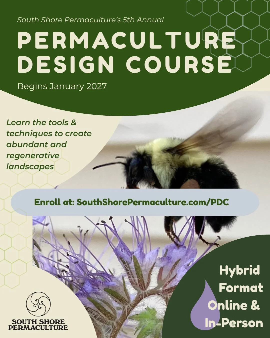 Now enrolling our PDC class of 2027! 

In our 5th annual Permaculture Design Course, you&rsquo;ll have the opportunity to learn from experienced teachers the tools and techniques to create abundant, regenerative landscapes and transform your local co
