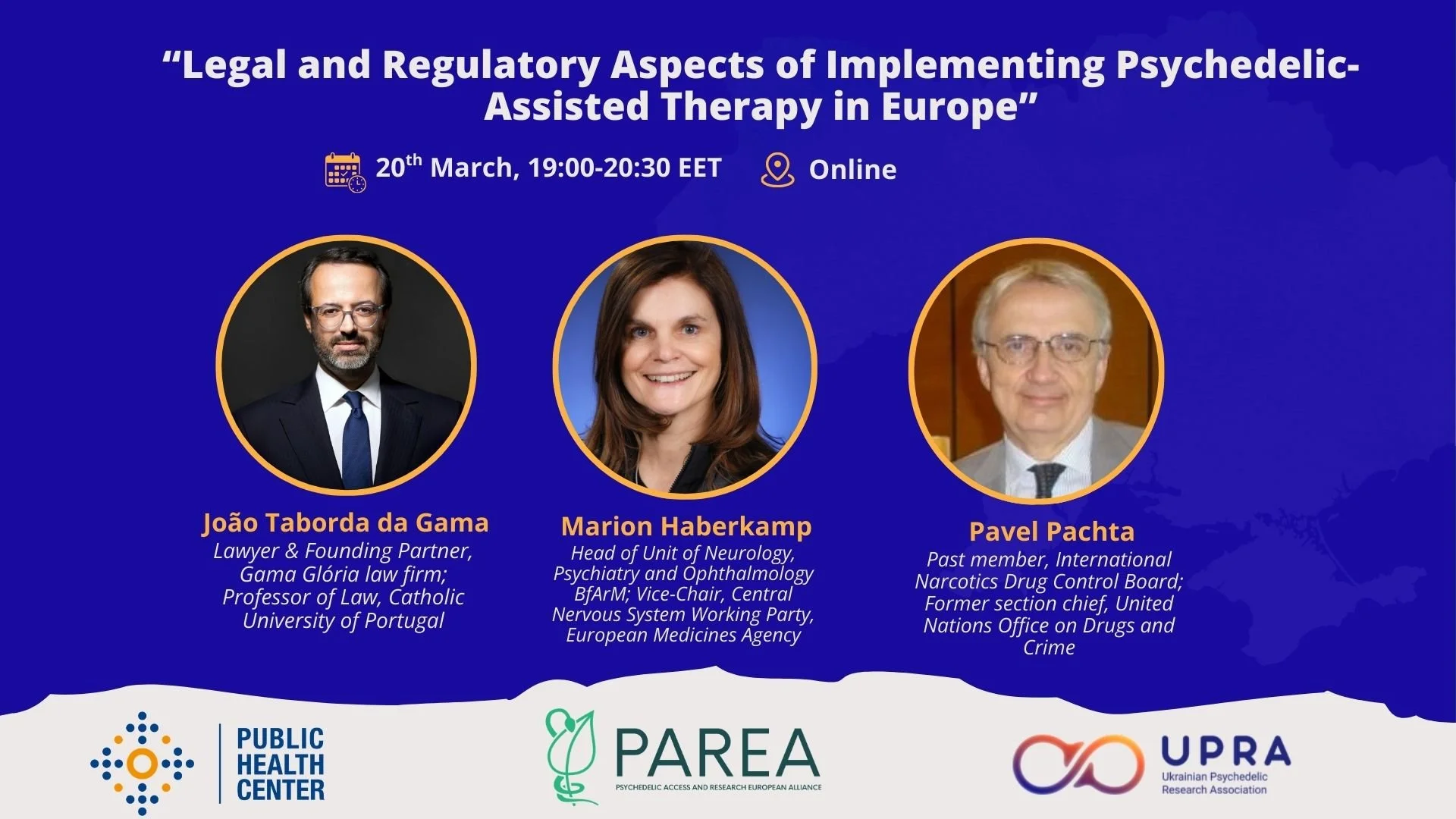 Webinar: Legal and regulatory pathways for psychedelic-assisted therapies in Europe, co-organised by PAREA, UPRA and Ukraine’s Public Health Centre 