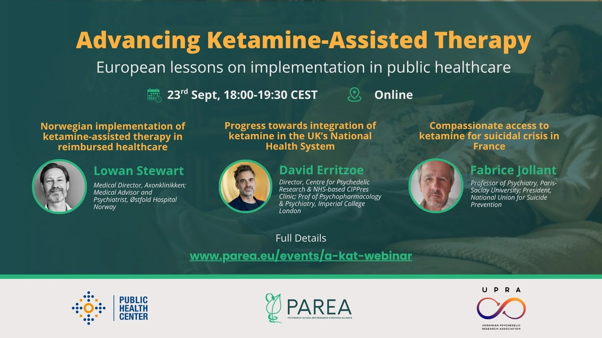 Watch the recording: European lessons on ketamine in public healthcare