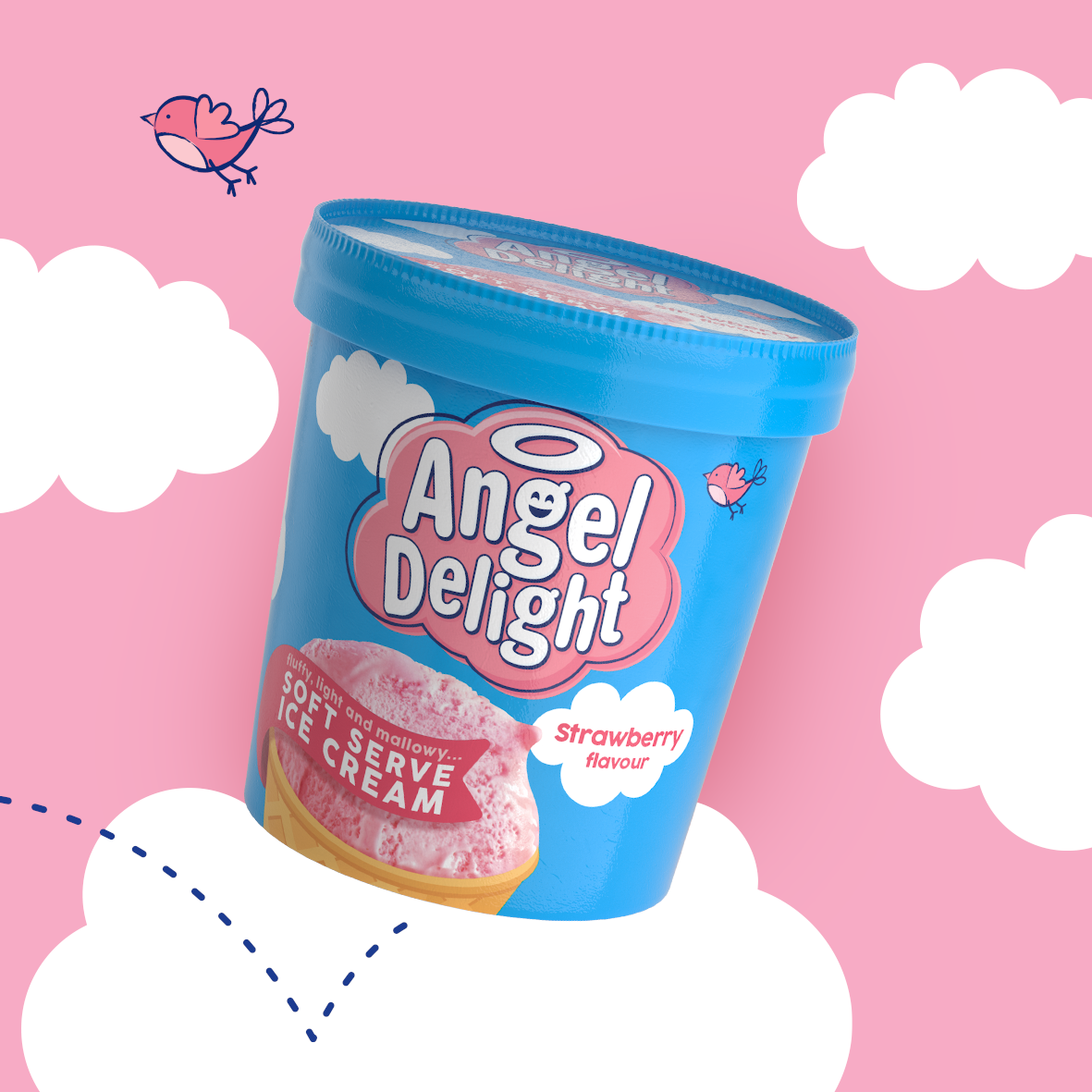 Angel Delight Ice Cream Strawberry