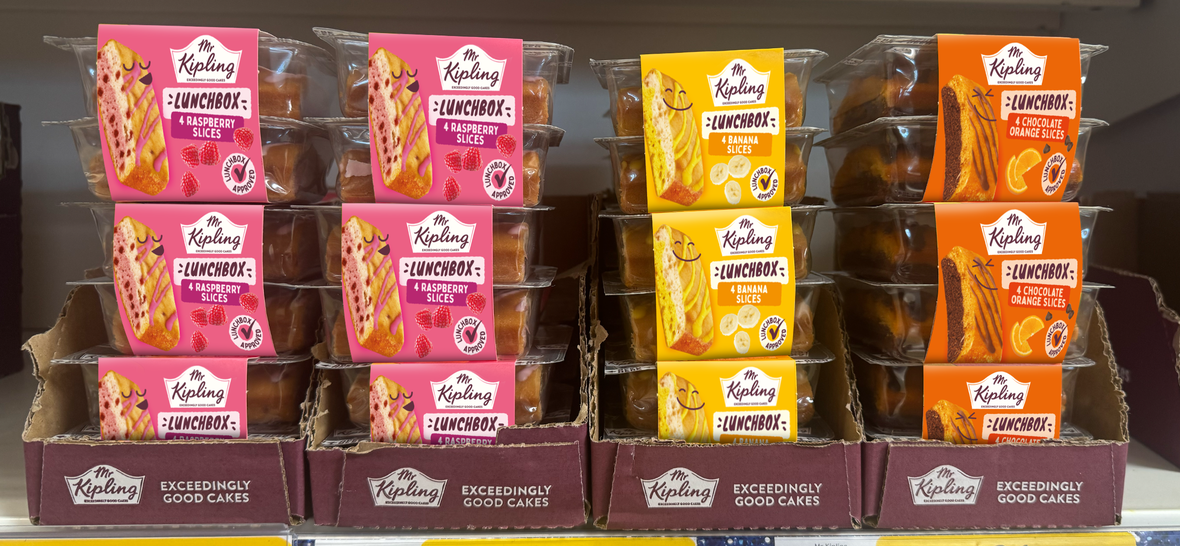 Mr Kipling Lunchbox Slices on Shelf