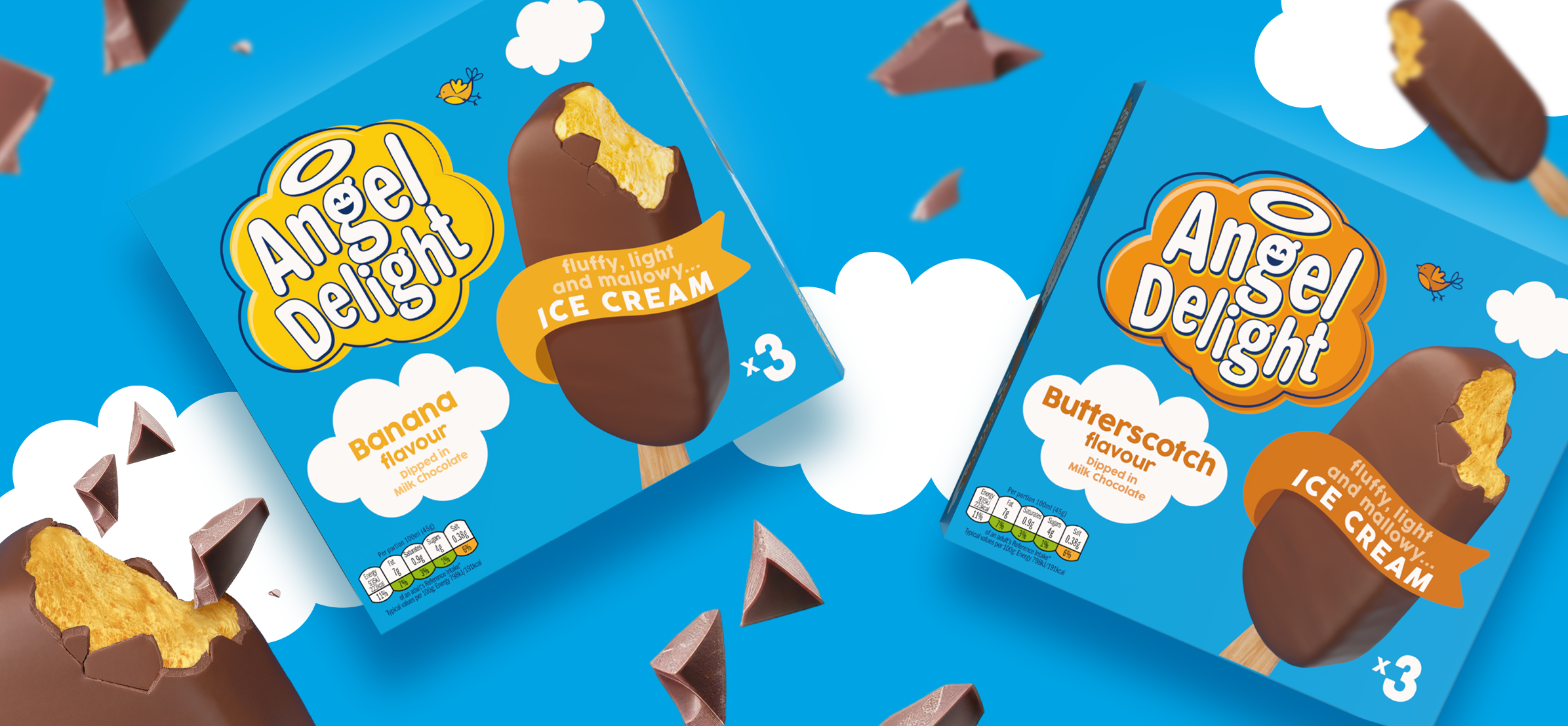 Angel Delight Chocolate Ice Cream Sticks