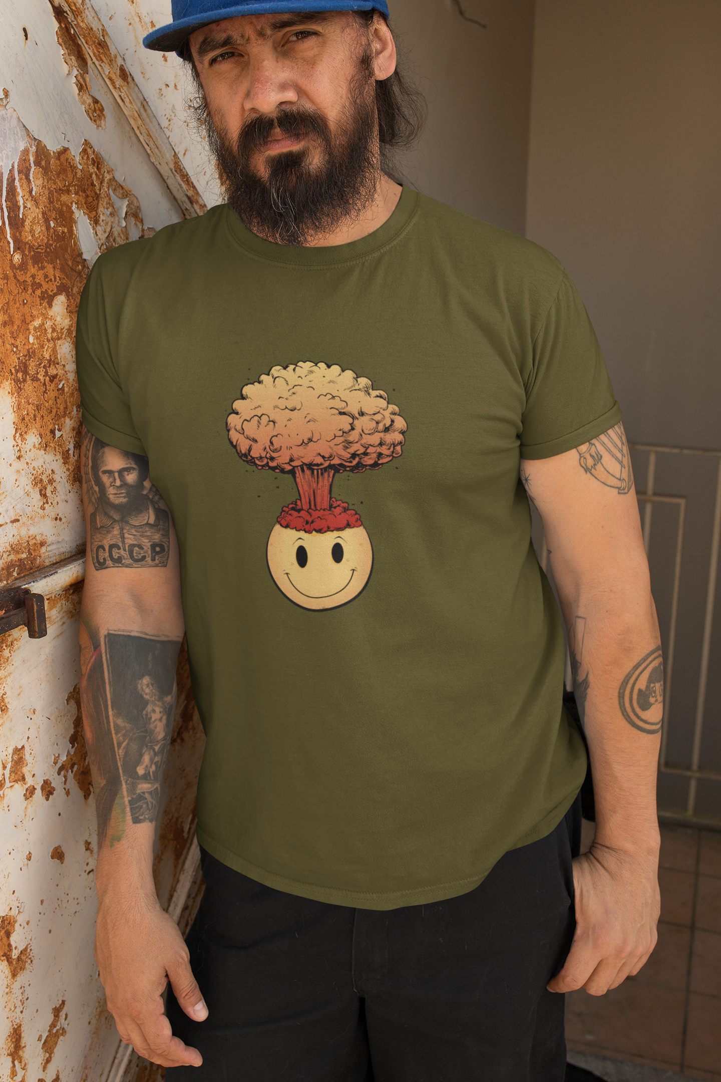t-shirt-mockup-featuring-a-bearded-man-leaning-against-a-rusty-wall-32841.png