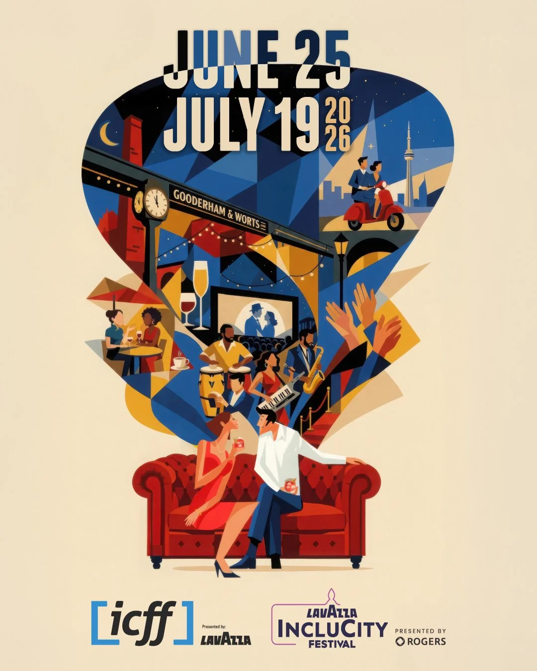 Outdoor RomCom Film Night in Distillery District: Lavazza IncluCity Festival