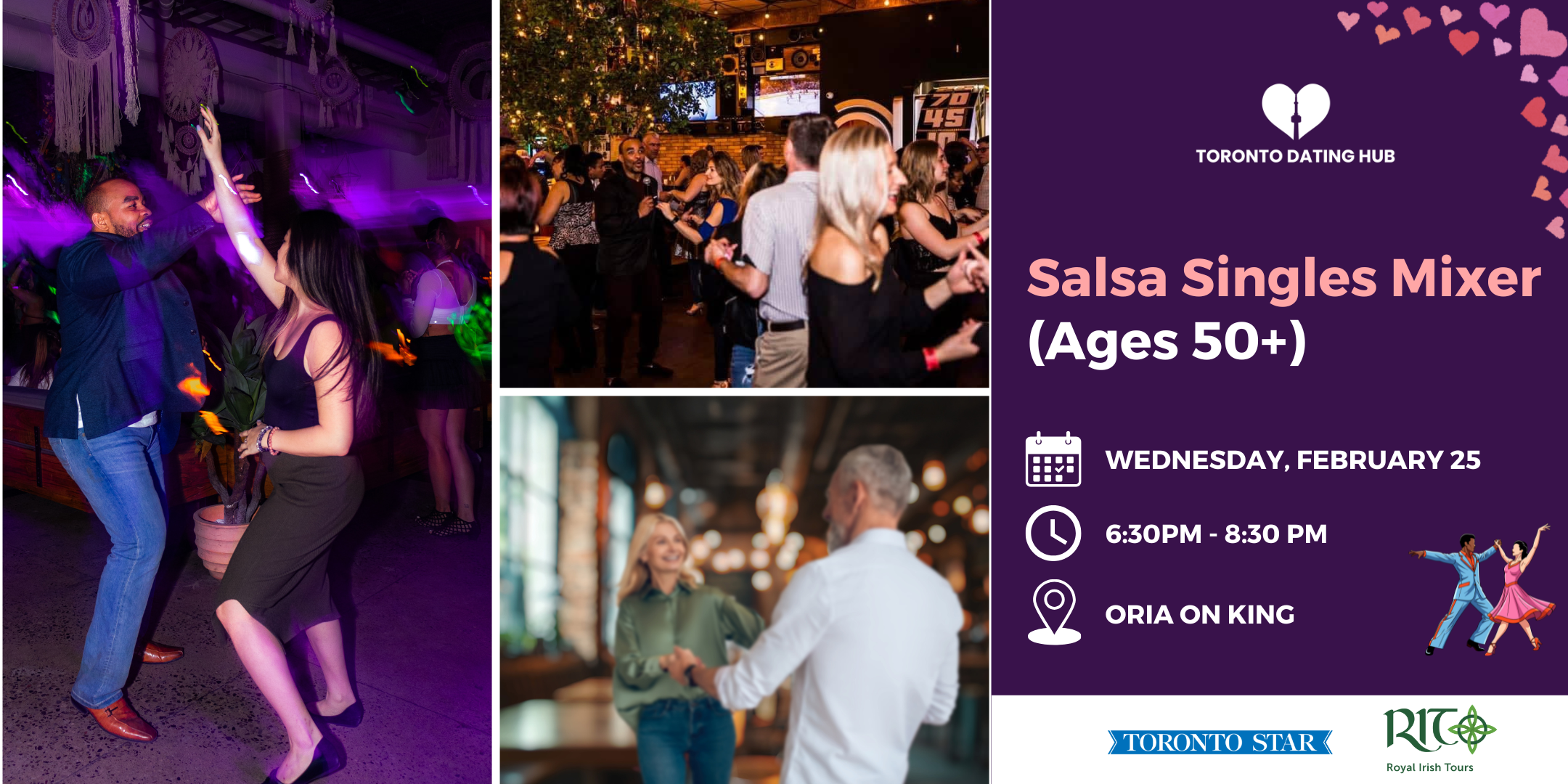Salsa Dance Singles Mixer (ages 50+) — TORONTO DATING HUB