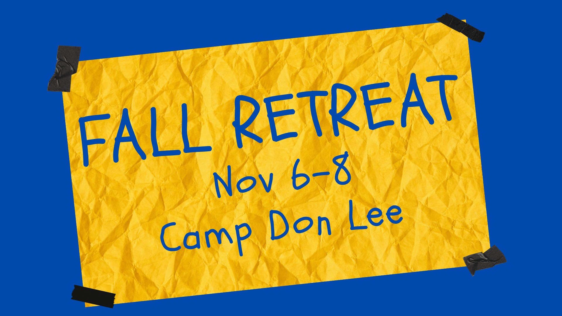 eStreet Youth Fall Retreat