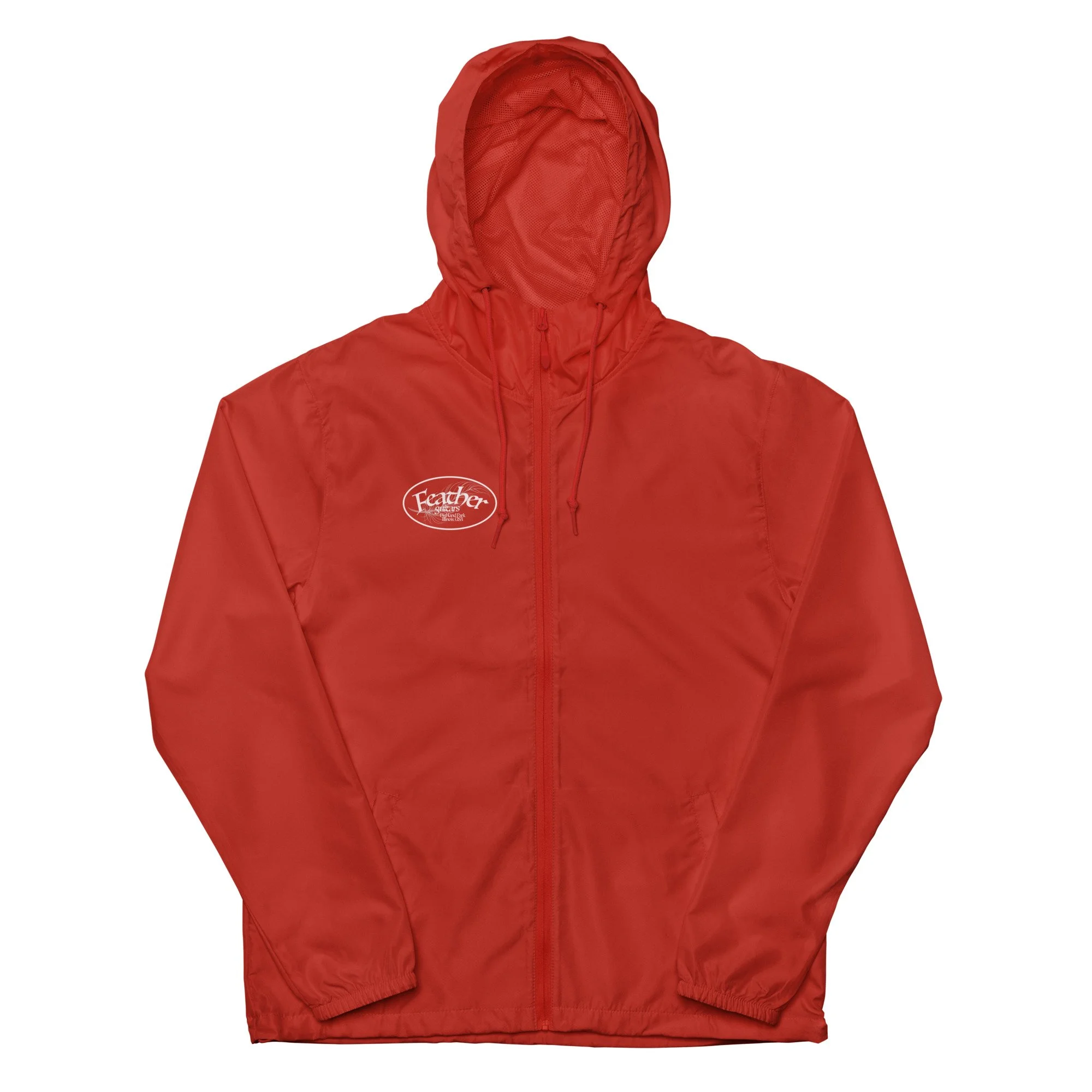 Unisex lightweight zip up windbreaker Feather Guitars