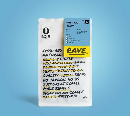 Half Caf Blend set for launch, as Rave Coffee cuts the caffeine not the cups