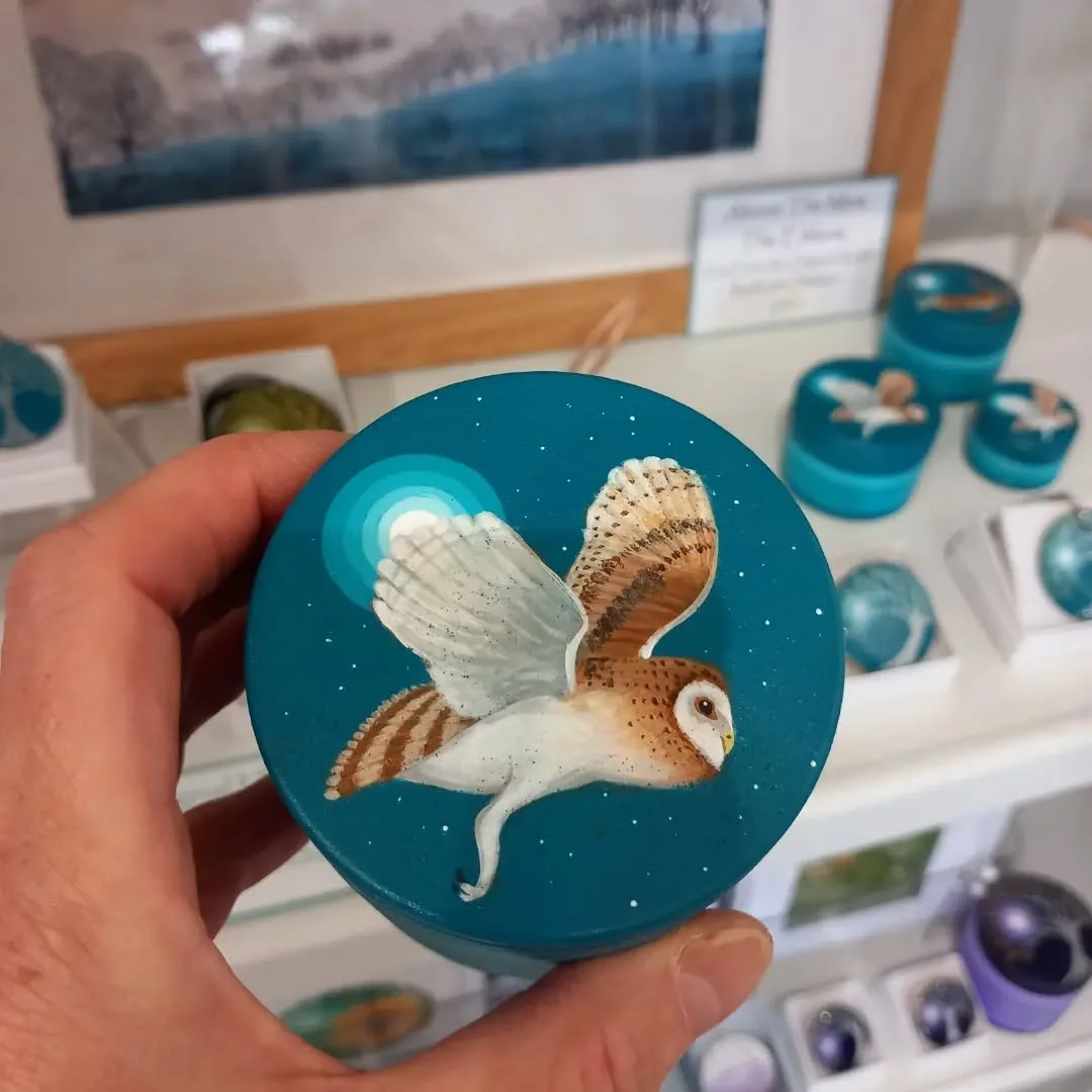 Gorgeous hand painted wooden Owl box by @karen.nelson.12764 

These little boxes are always so popular in our shop,they make the perfect lightweight present to post and Karen's attention to detail is incredible.

OPEN MONDAY-SATURDAY 10-5
SUNDAY 12-4