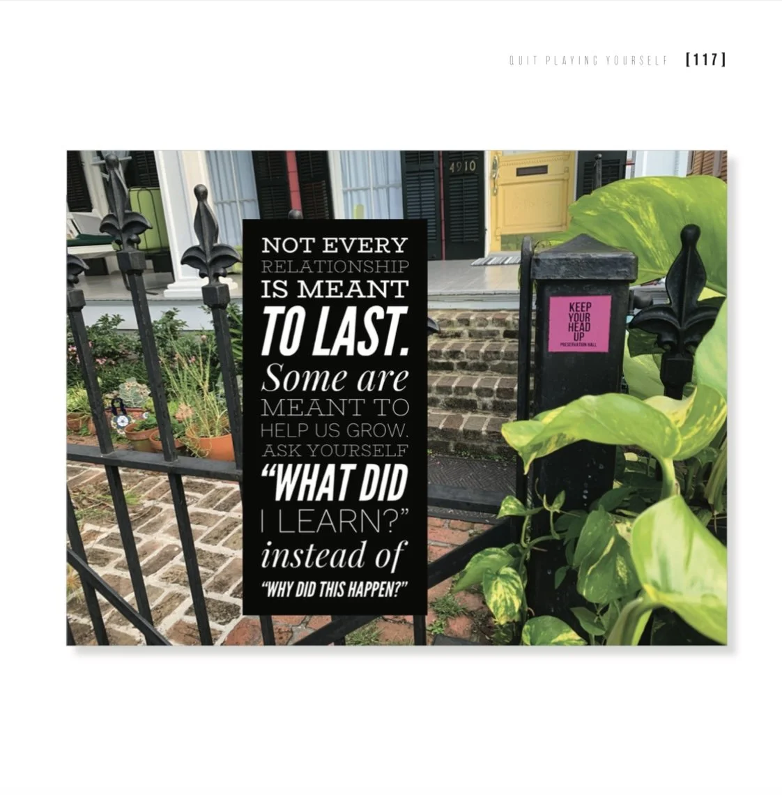 Redemption; learning and growing