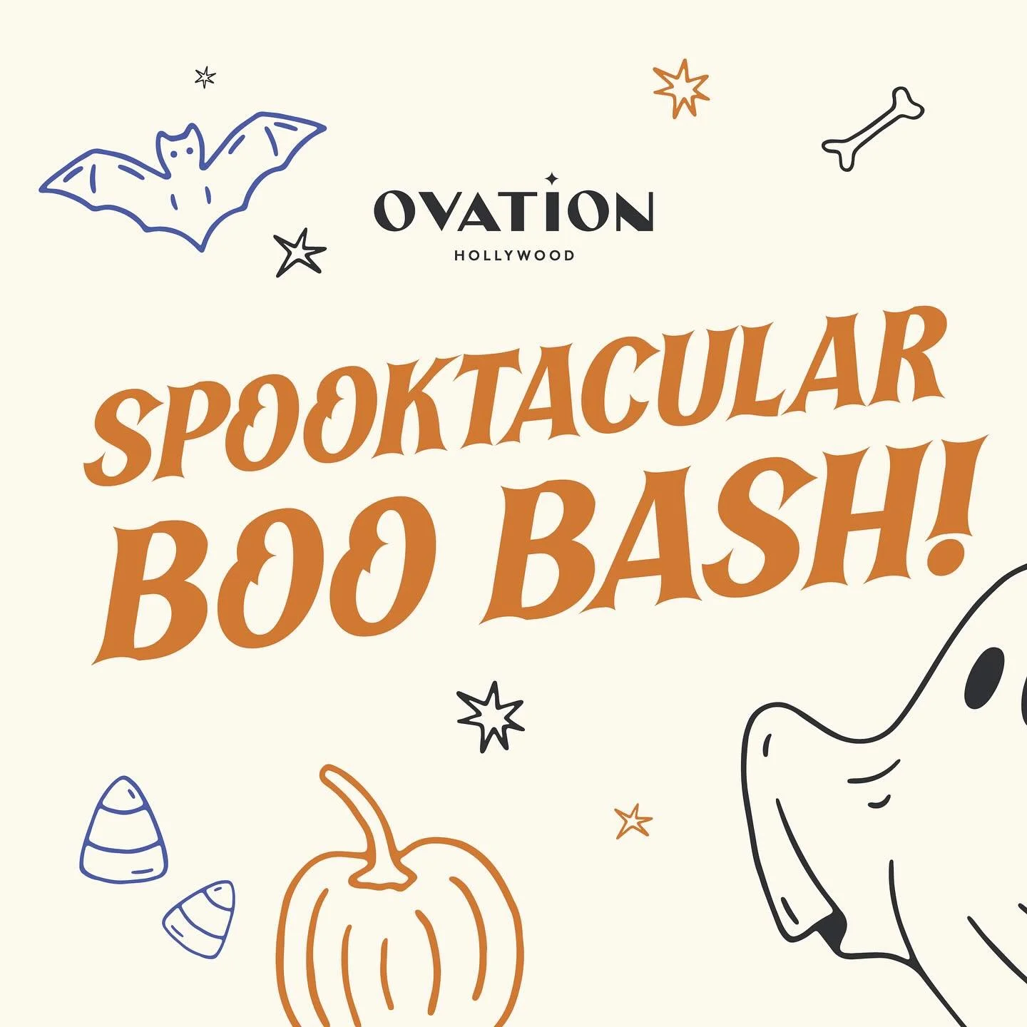 BOO BASH ALERT! 👻🎃
 
Join us for our Spooktacular Boo Bash filled with trick-or-treating, magic shows from @scottsyme_la, creative fun at the Pi&ntilde;ata Crafting Station, and a costume contest! Stick around for a complimentary cider, popcorn, an