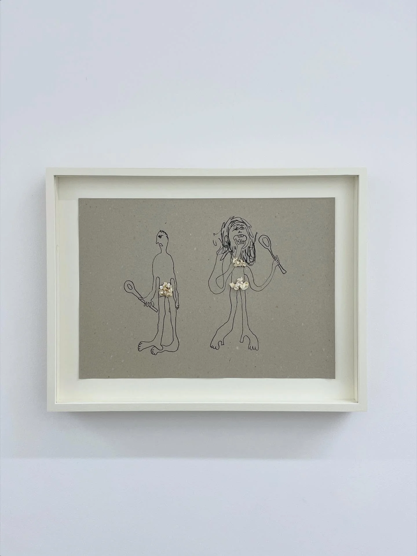 A small work by @anna_frijstein framed in oak with an off white cap and interior.

#beuys #framing #contemporaryart
