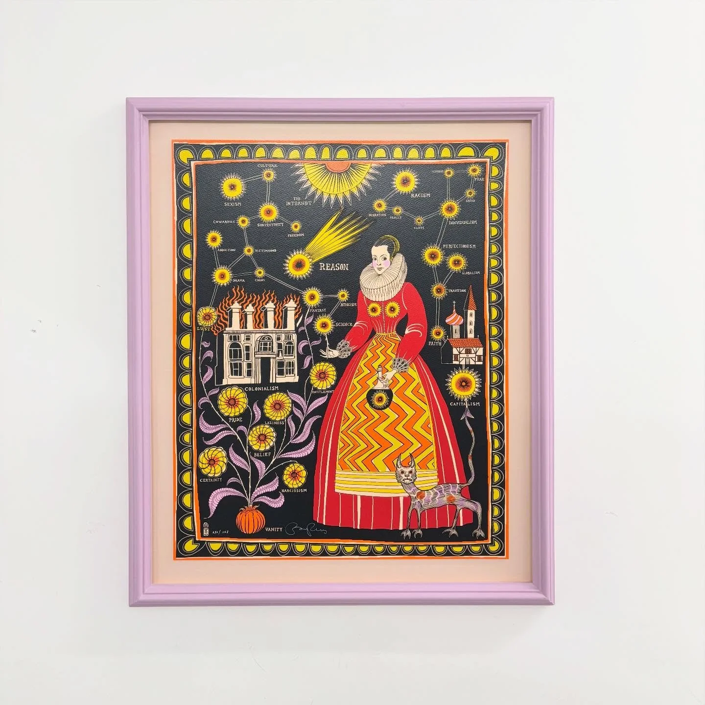 A @alanmeasles edition framed in a colour matched, handpainted grooved frame.

#graysonperry #beuys #beuysframing