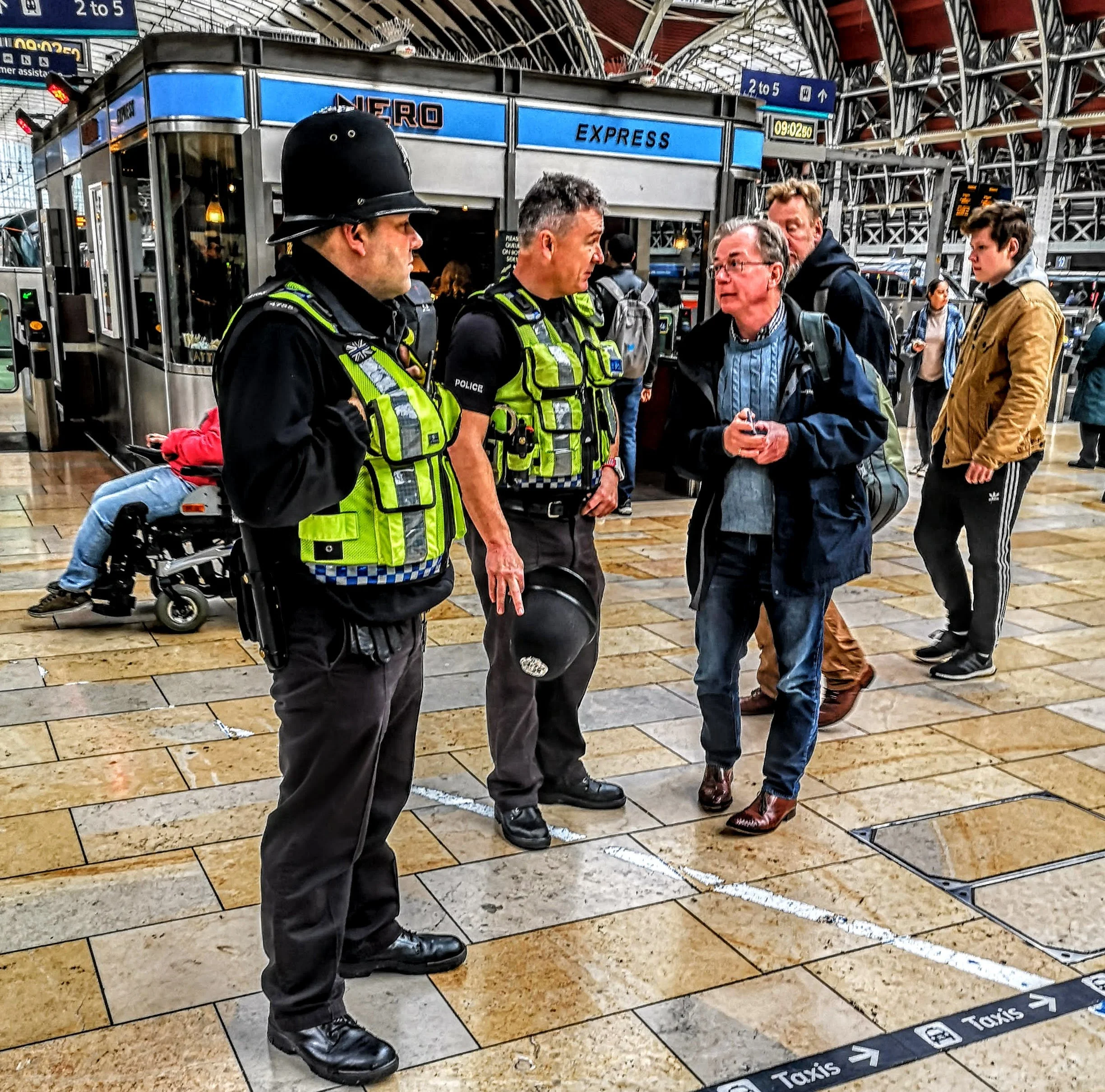 Paddington station, London.