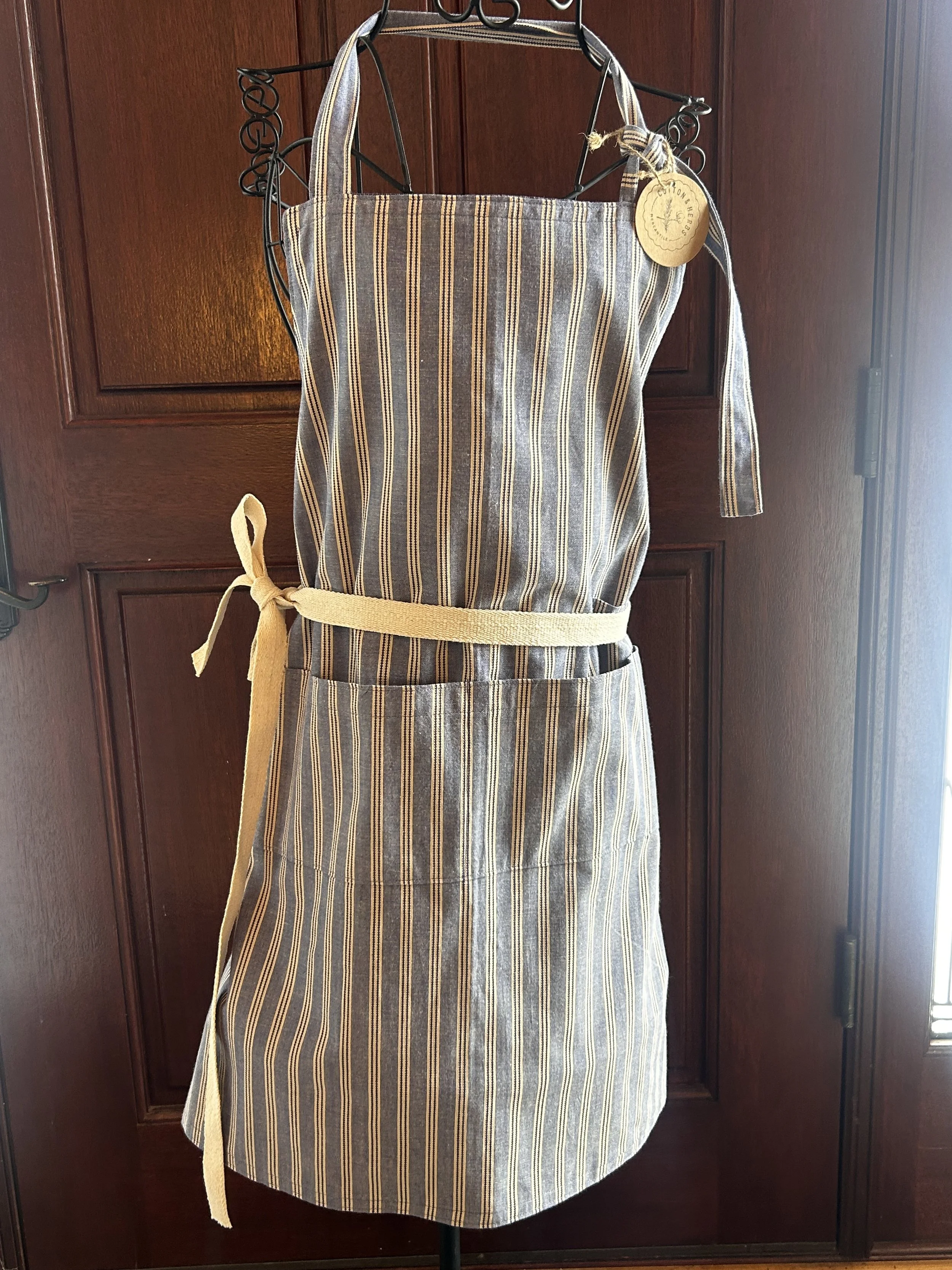 Classic Blue & White Stripe Apron