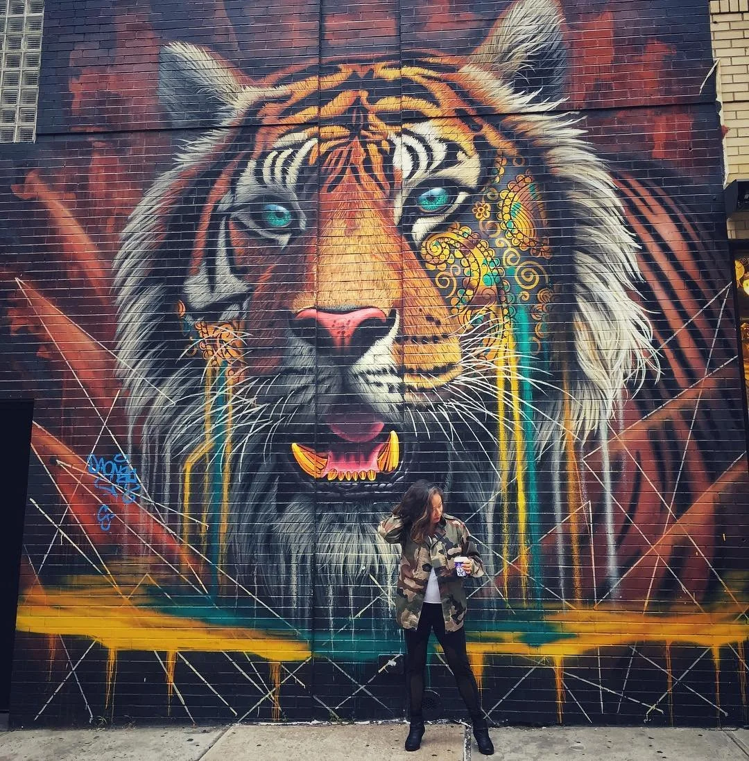Tiger mural, New York