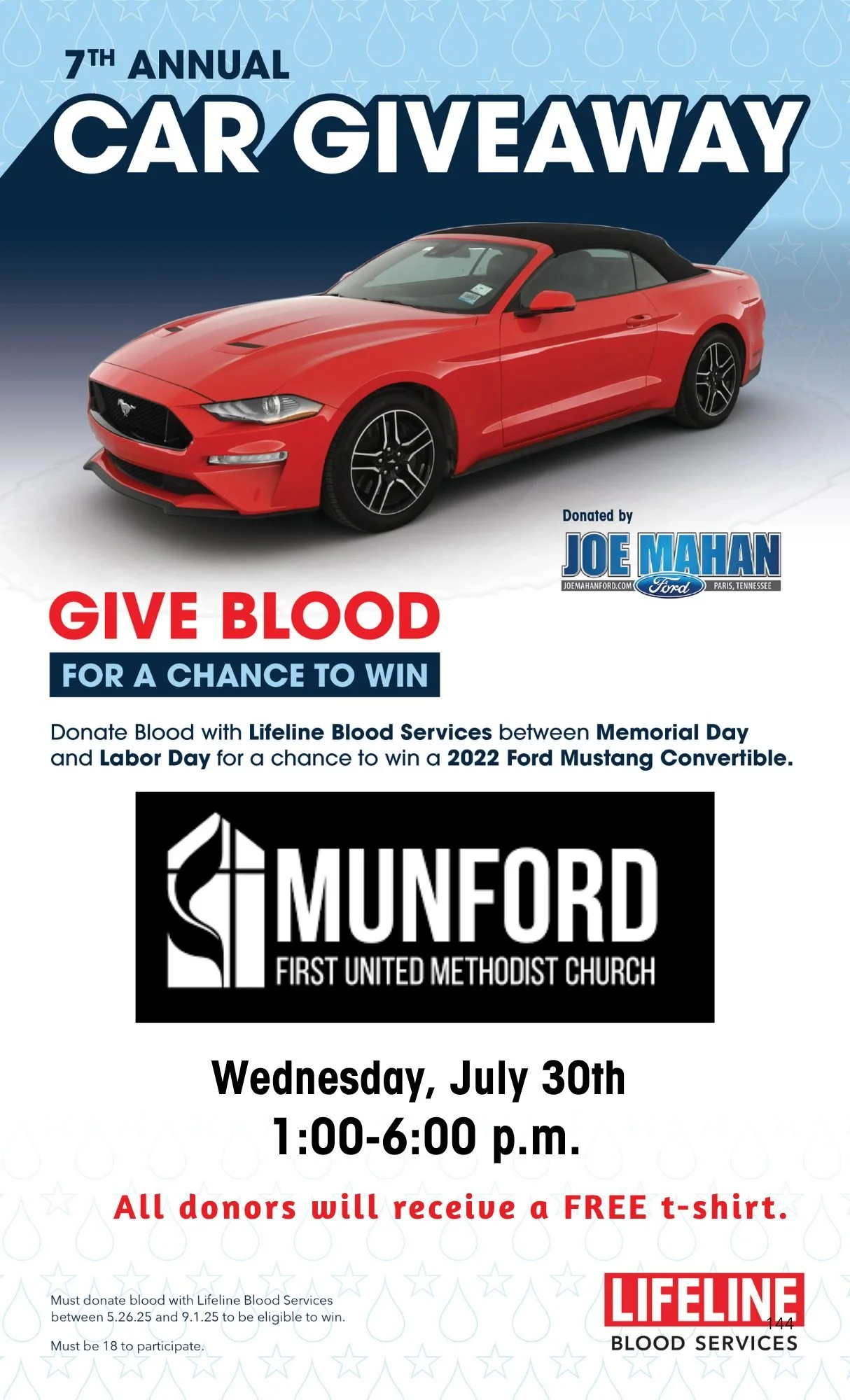 Blood Drive with Lifeline Blood Services