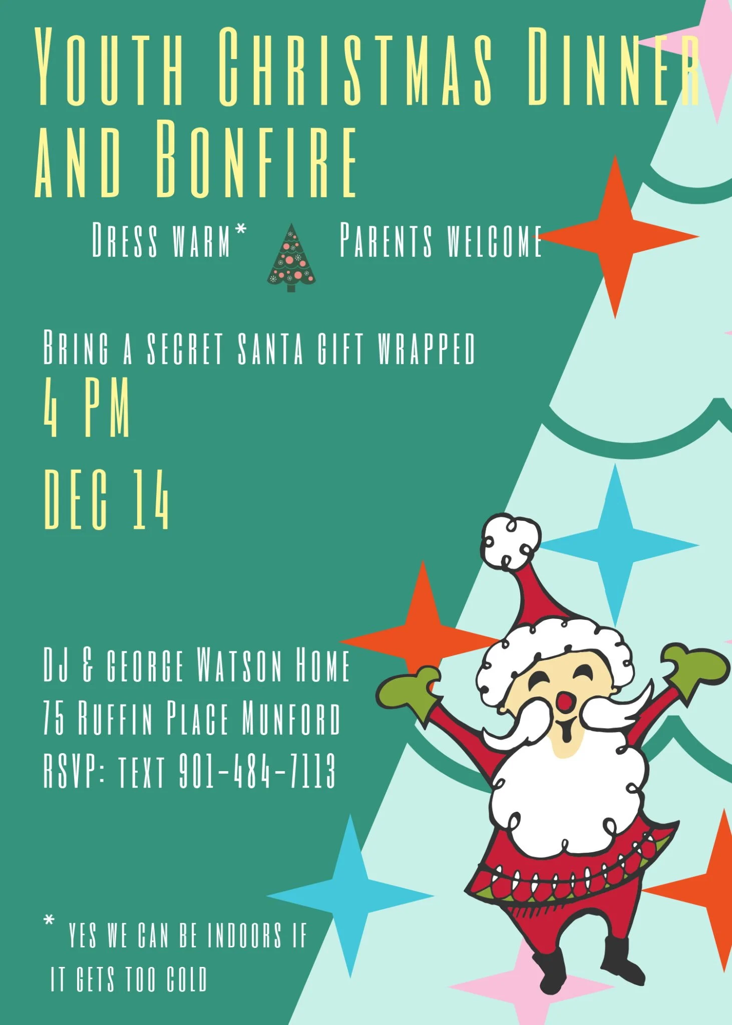 Youth Christmas Dinner and Bonfire