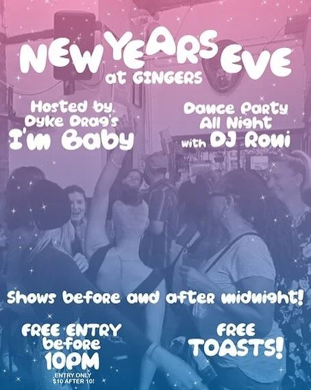 Let&rsquo;s boogie this Sat for Ginger&rsquo;s NYE party, with tunes provided by @roni_sounds and hosted by the one and only @imbabynyc 💃🏻👯&zwj;♂️🍻🍾🍸🍹