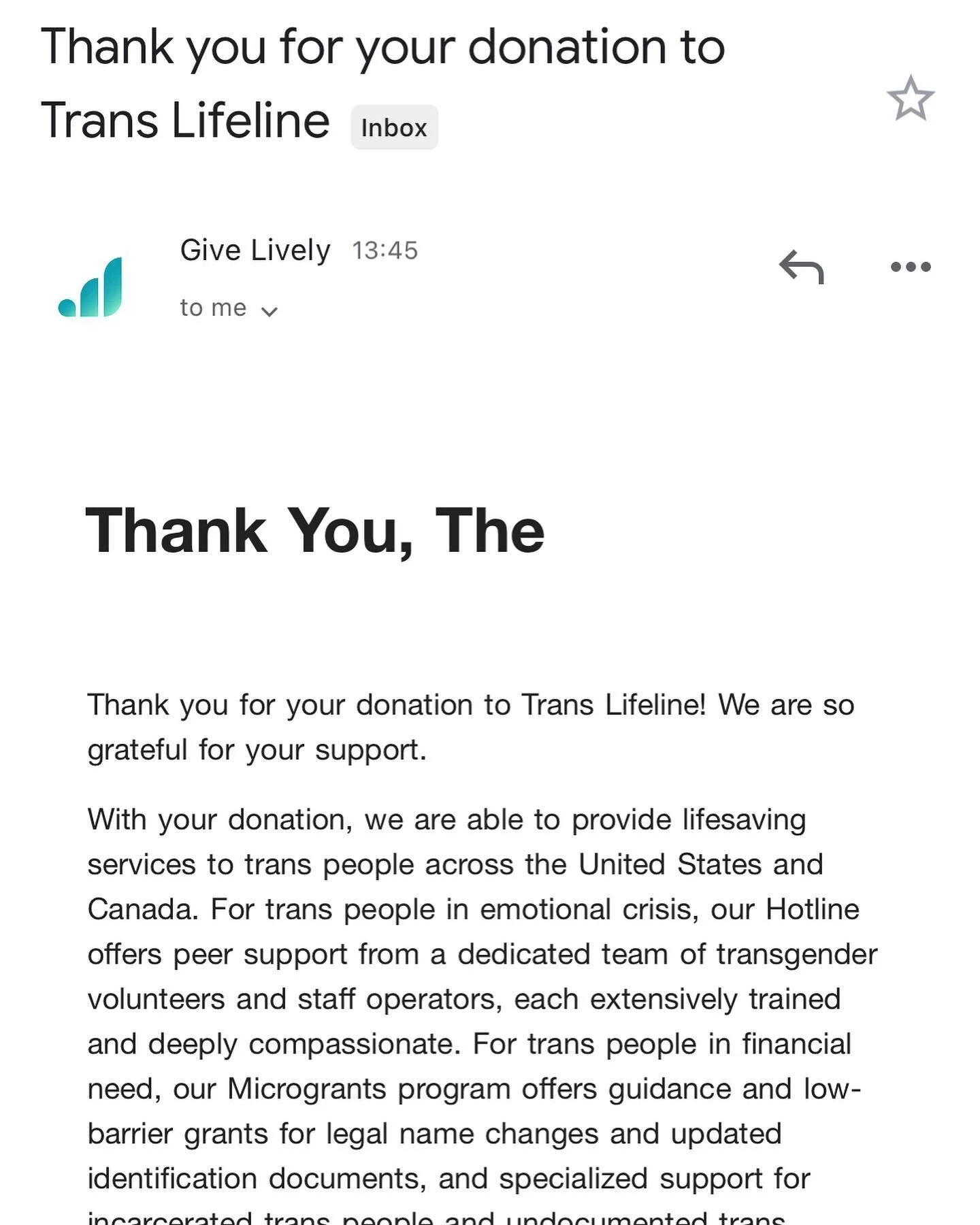 A big thank you to everyone who came out last night to Ginger&rsquo;s Trivia! 

With the proceeds from last night through your support we were able to maks a considerable donation to @translifeline 
🏳️&zwj;⚧️💵💜

Couldn&rsquo;t make trivia but stil