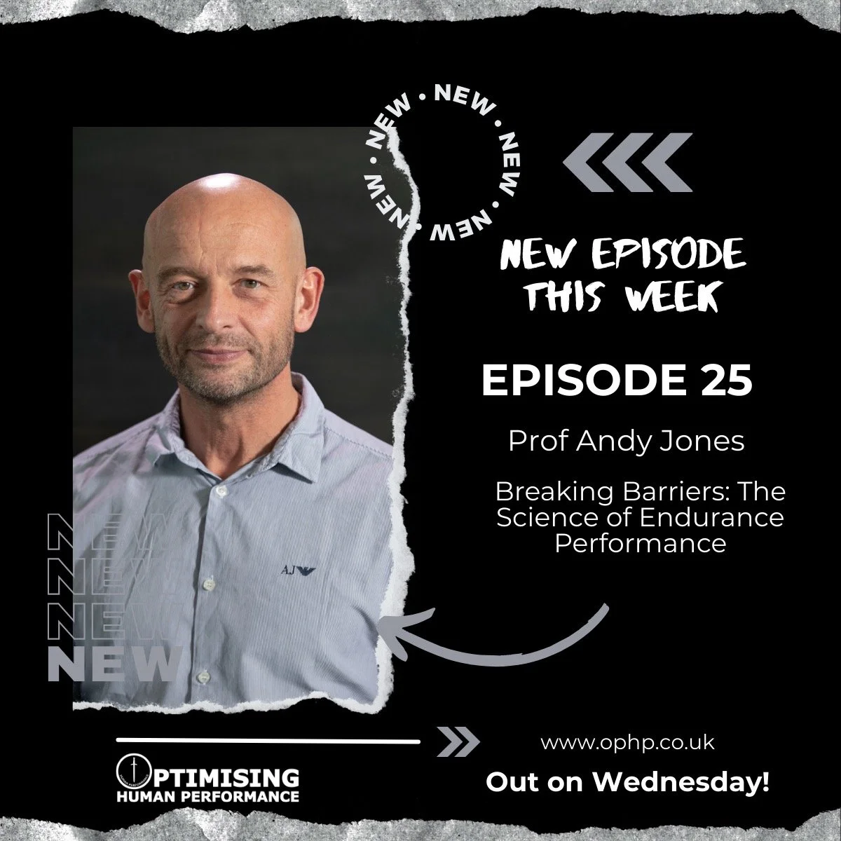 Out now! We've had some great feedback on this episode - it's a must-listen for anyone who wants to go further, faster. 
@andrewjones7370 
 Find it on YouTube or search for optimising human performance on any good (and a few bad) podcast sites. 
@wav