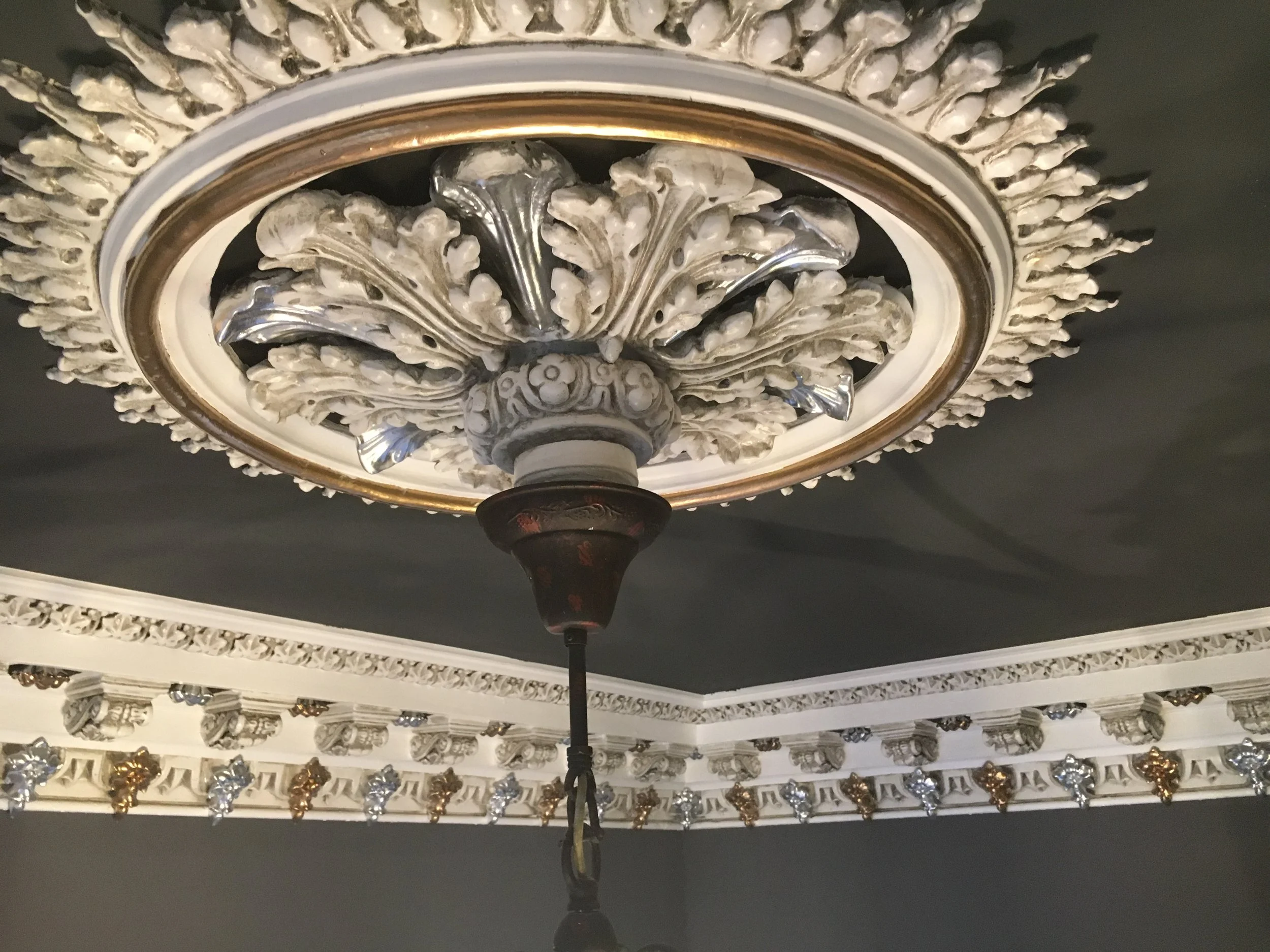 Rose & Cornice Detail. 