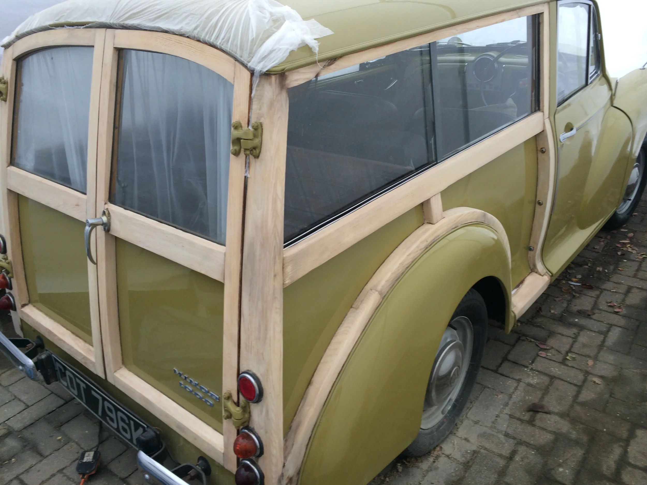 This Classic Morris Minor Traveller had extensive rot to its Ash frame.