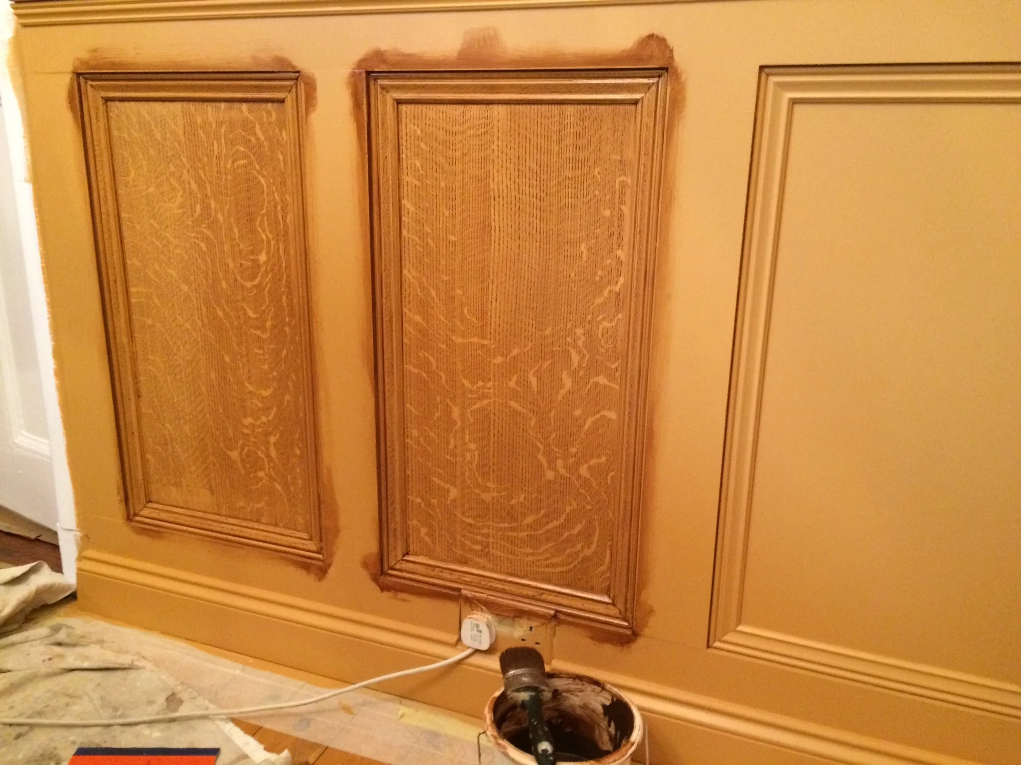Quartered Oak paneling....main figuring.