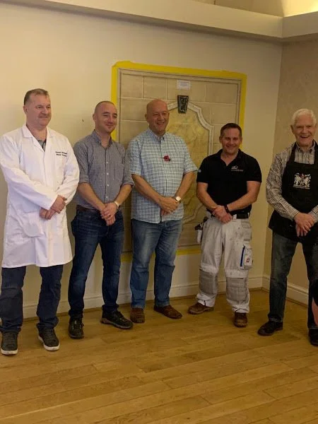  APCT  Centenary weekend at Lytham Hall,  St Annes. 2021. Master Craftsmen; Myself, Mark Nevin, Edinburgh. APCT president Paul Wilcockson, Lincoln. Matt Gray, Slough. Robert Woodland, Loughton, Essex. 