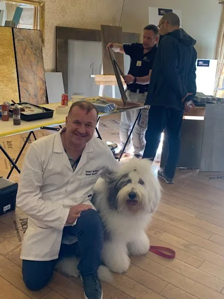 Me with the Dulux Dog.