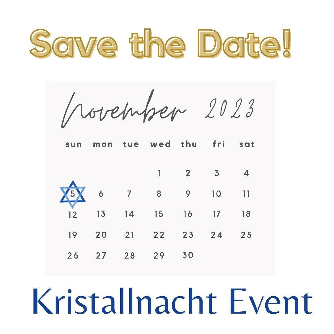 ✡️Save the Date for Kristallnacht ❗️
This year&rsquo;s Kristallnacht event sponsored by the Hochberg Committee will take place on November 5, 2023 at 3:00 PM. 

Stay tuned for more information in the coming weeks.