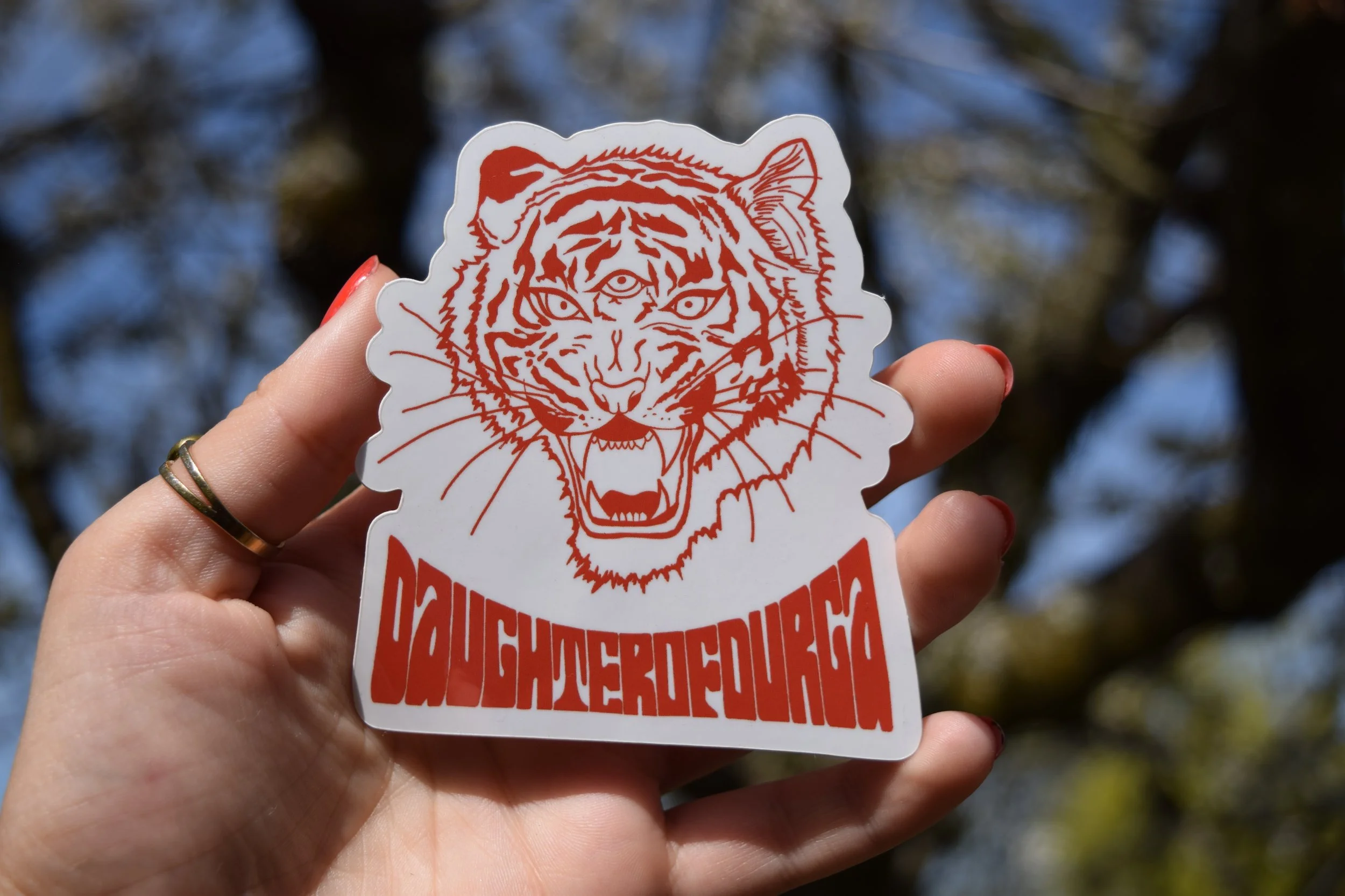 Durga's Tiger Sticker